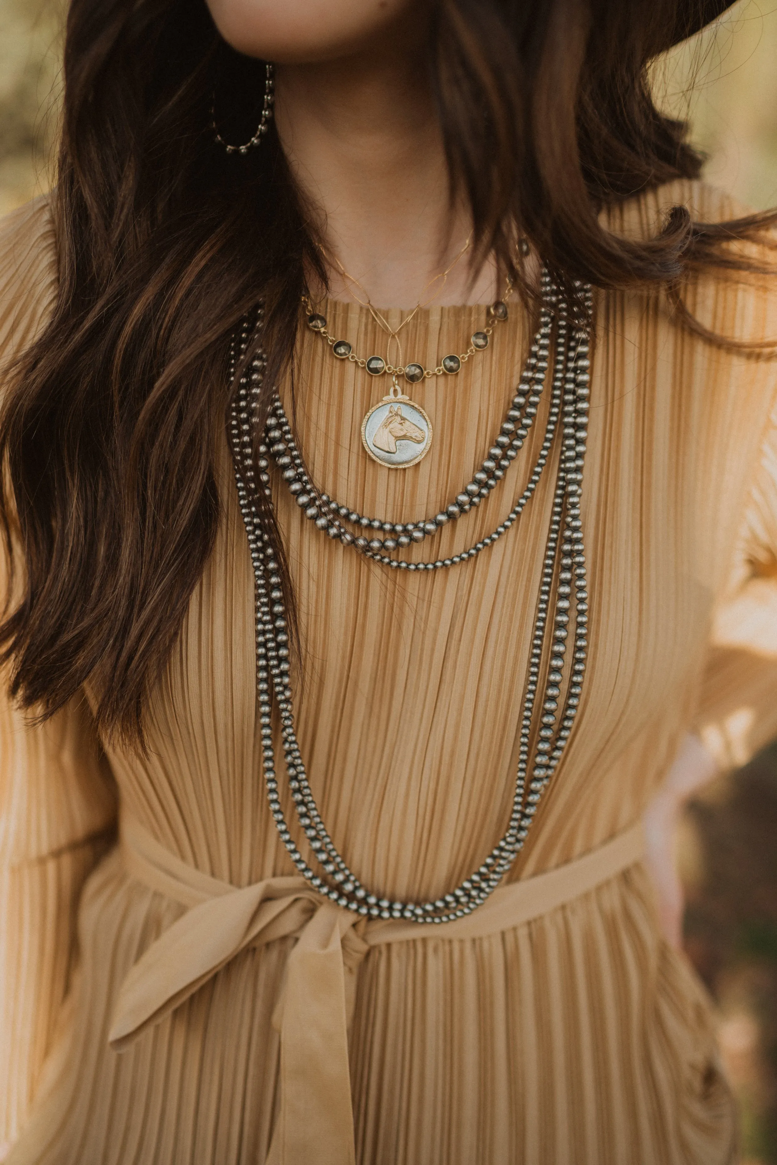 Two Tone El Caballo Necklace sold by Goldie Lew product image thumbnail 3