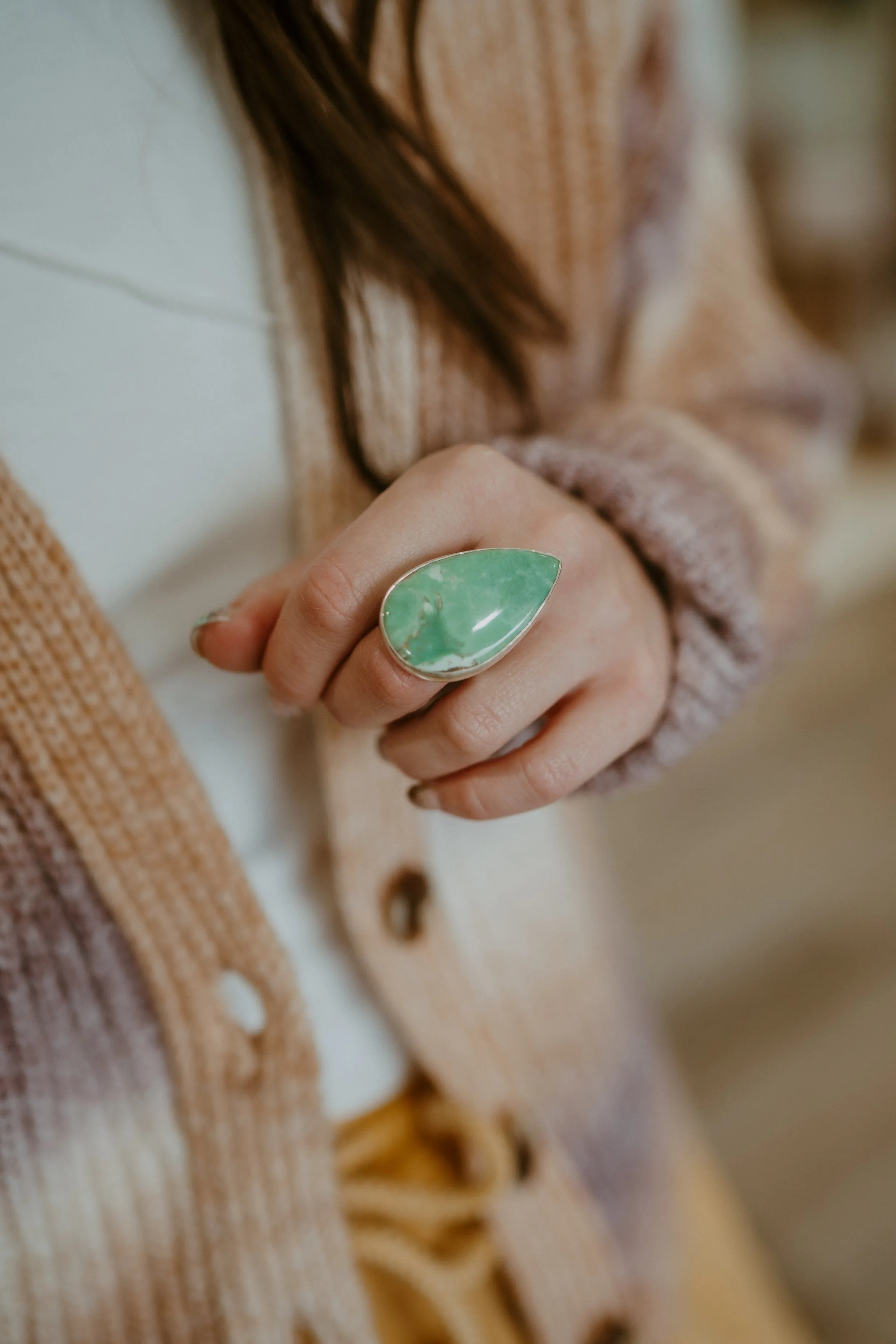 Gravity Ring | Green Variscite sold by Goldie Lew product image thumbnail 3