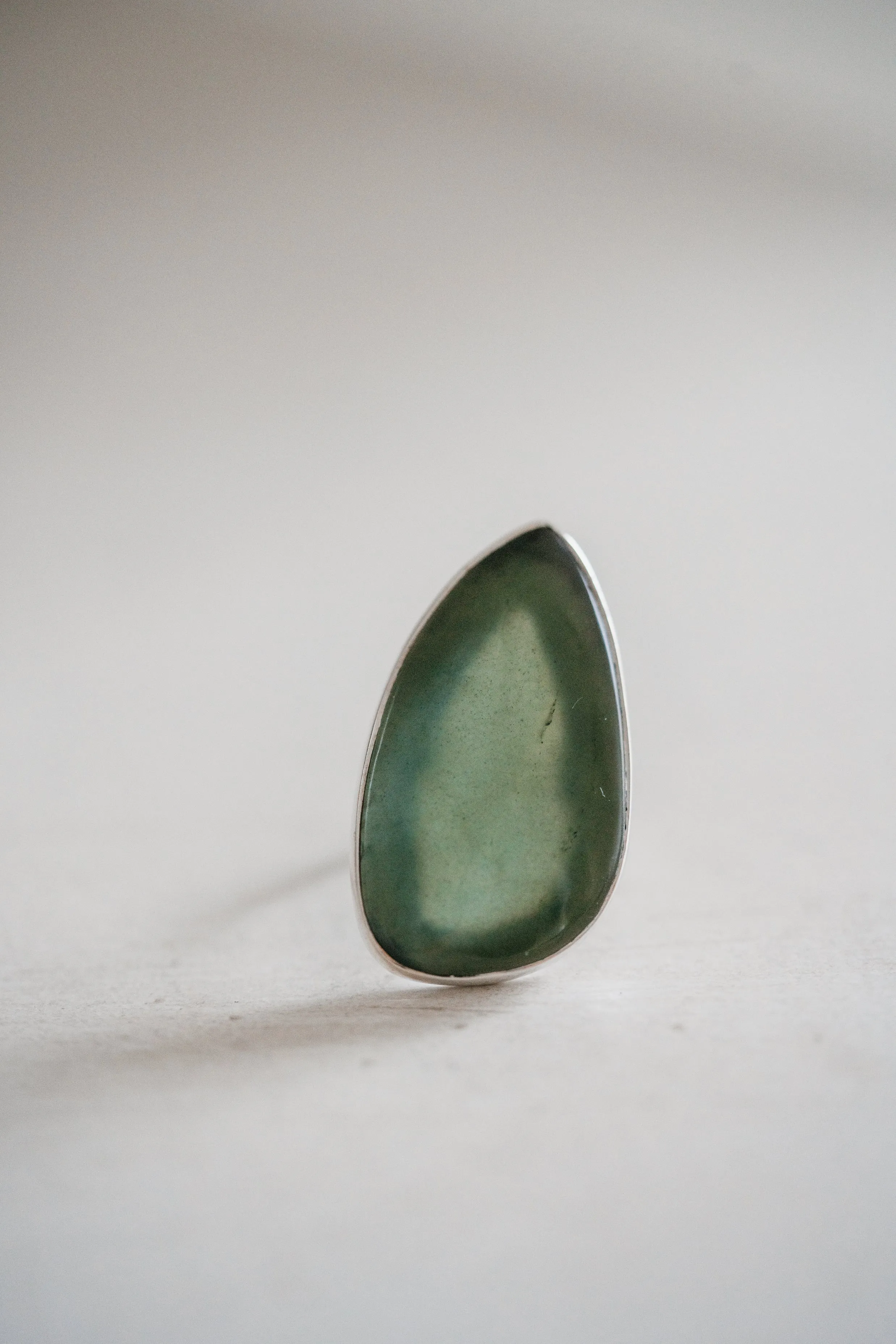 Edel Ring | Green Zade Jasper sold by Goldie Lew product image thumbnail 4