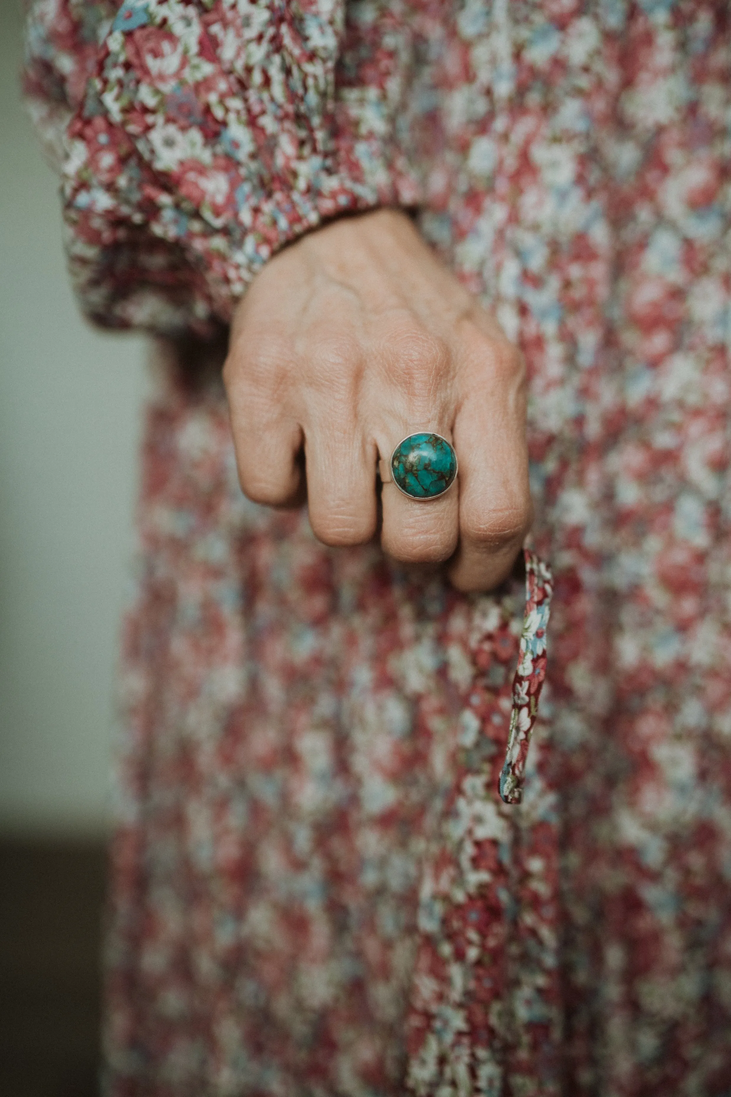 Heidi Ring | Blue Copper Turquoise - FINAL SALE sold by Goldie Lew product image thumbnail 3