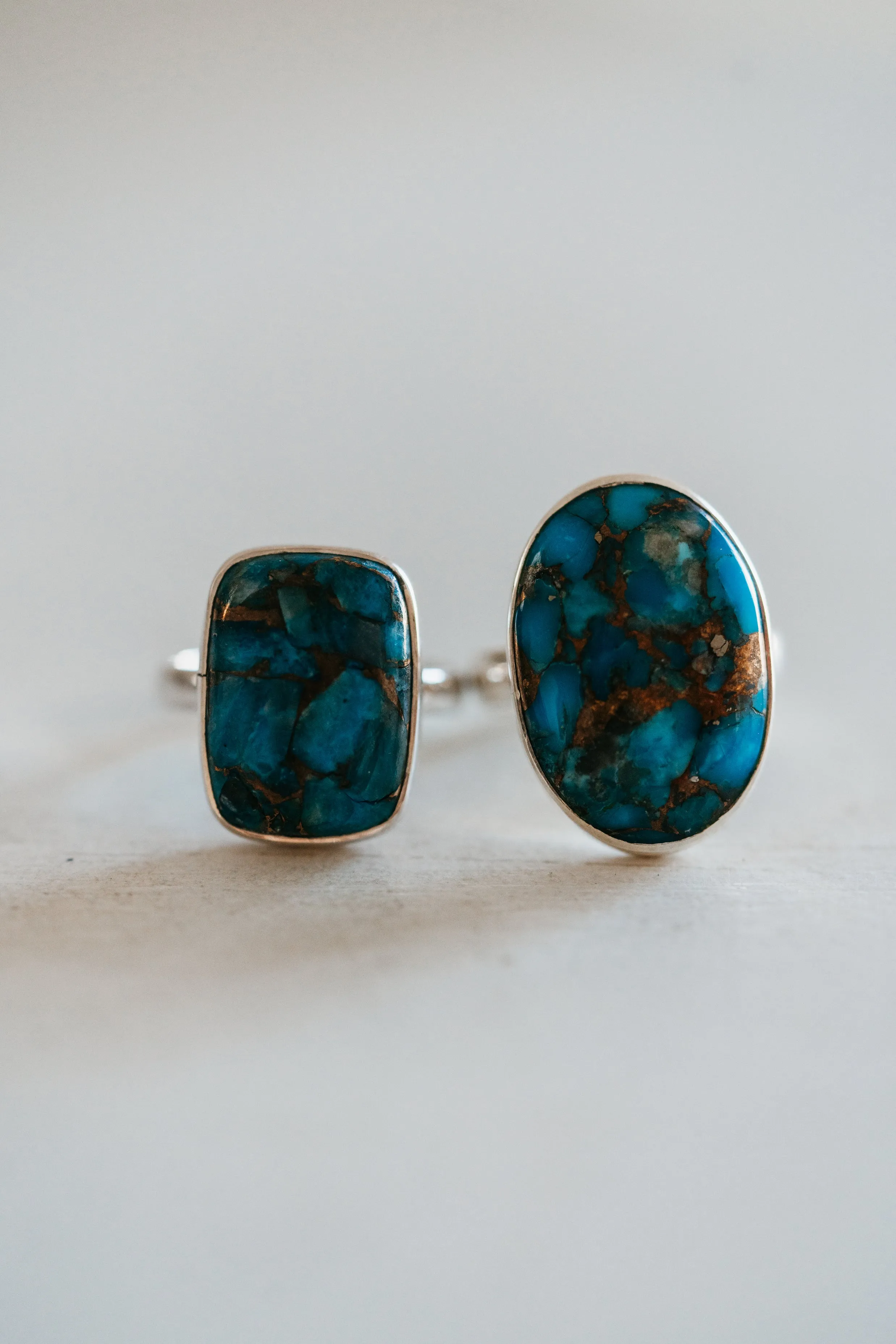Heidi Ring | Blue Copper Turquoise - FINAL SALE sold by Goldie Lew product image thumbnail 2