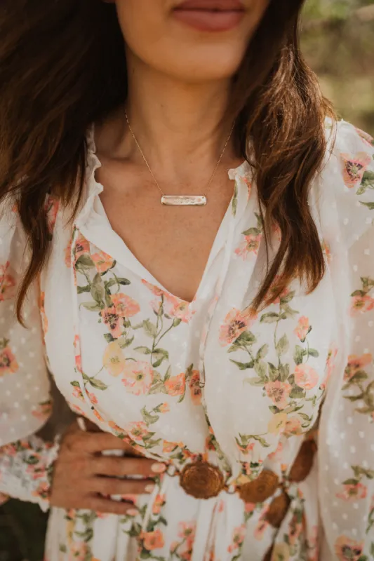 Gold Hope Bar Necklace sold by Goldie Lew