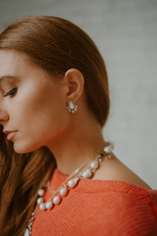 Bea Studs | Pink sold by Goldie Lew