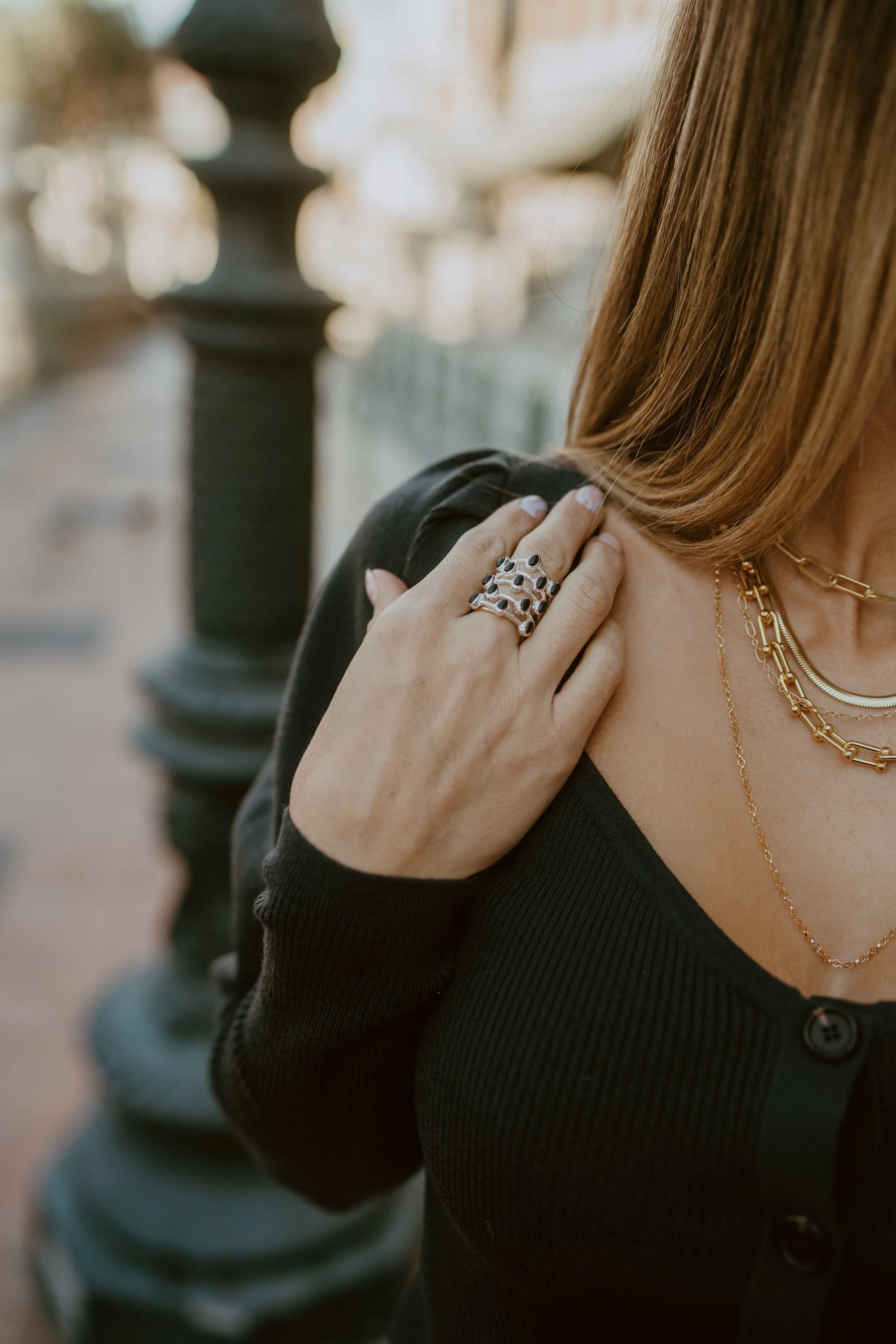 Kalani Ring | Black Onyx sold by Goldie Lew product image thumbnail 3