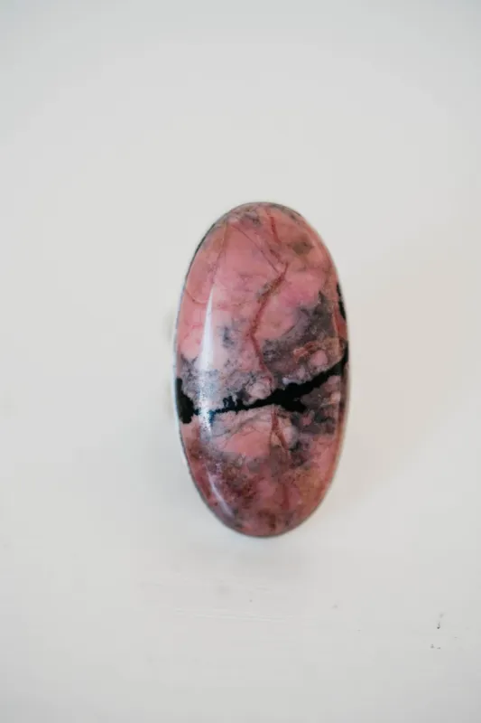 Vanna Ring | Pink Rhodonite- FINAL SALE sold by Goldie Lew