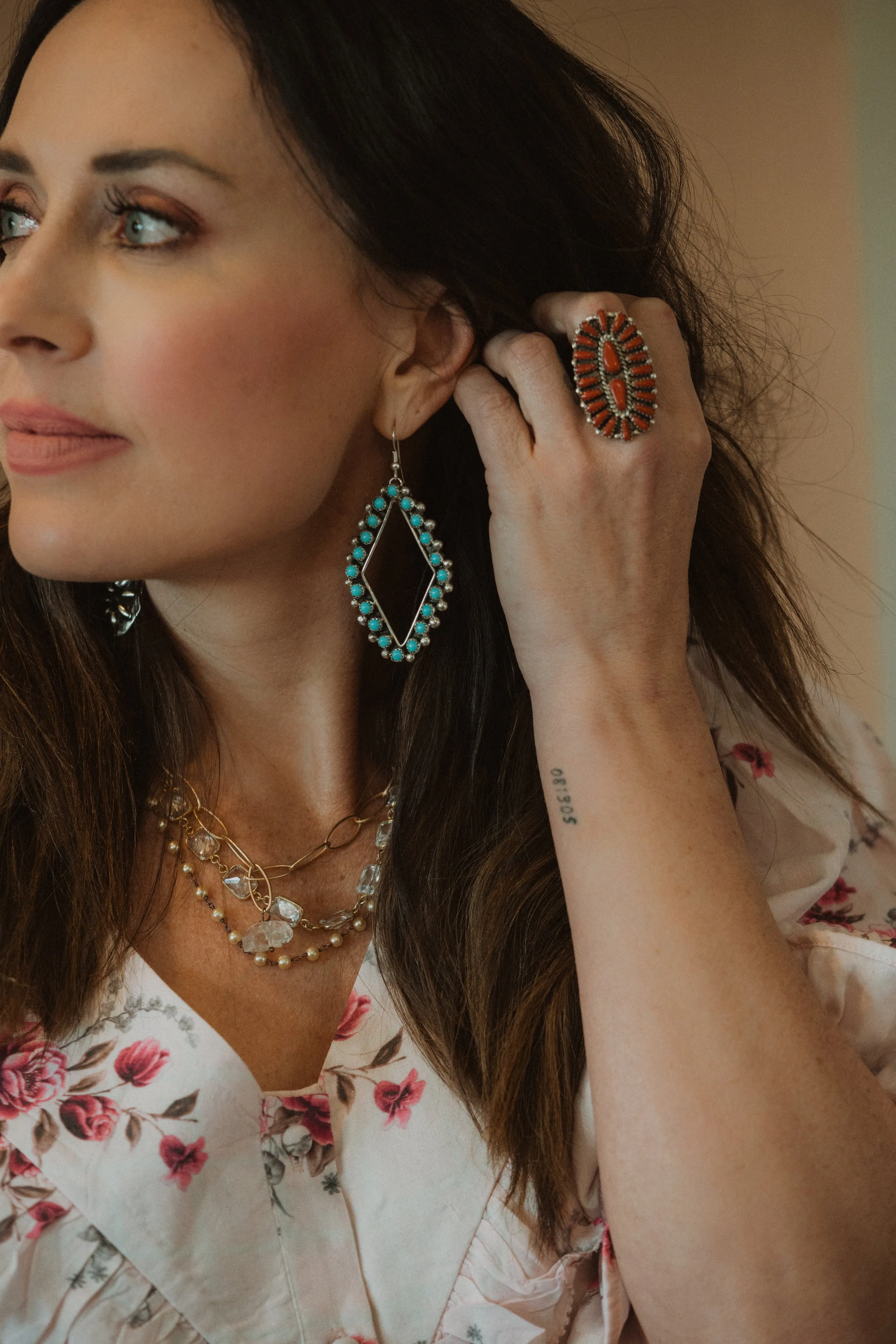 Jane | Diamond Dot Earrings sold by Goldie Lew product image thumbnail 2