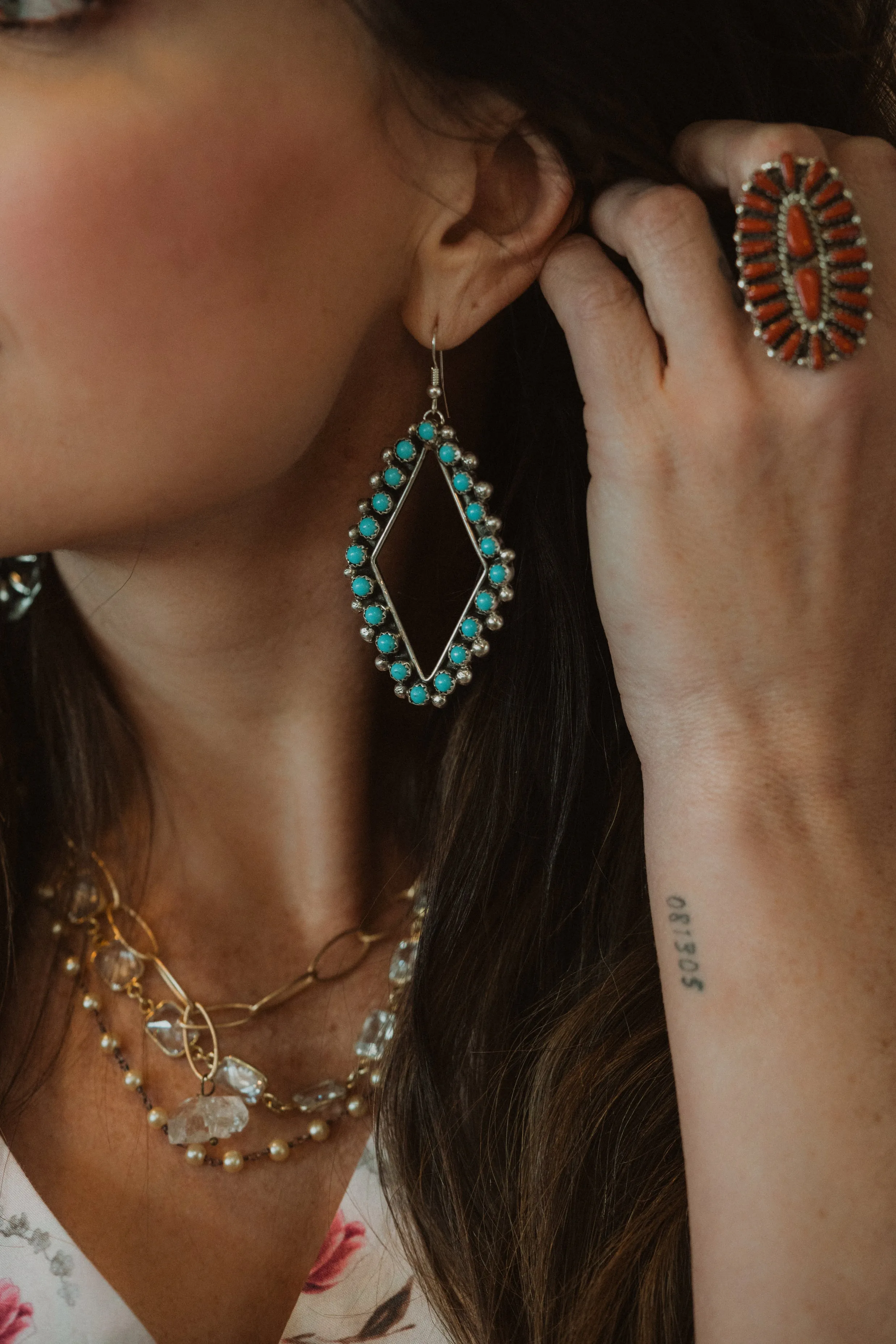 Jane | Diamond Dot Earrings sold by Goldie Lew