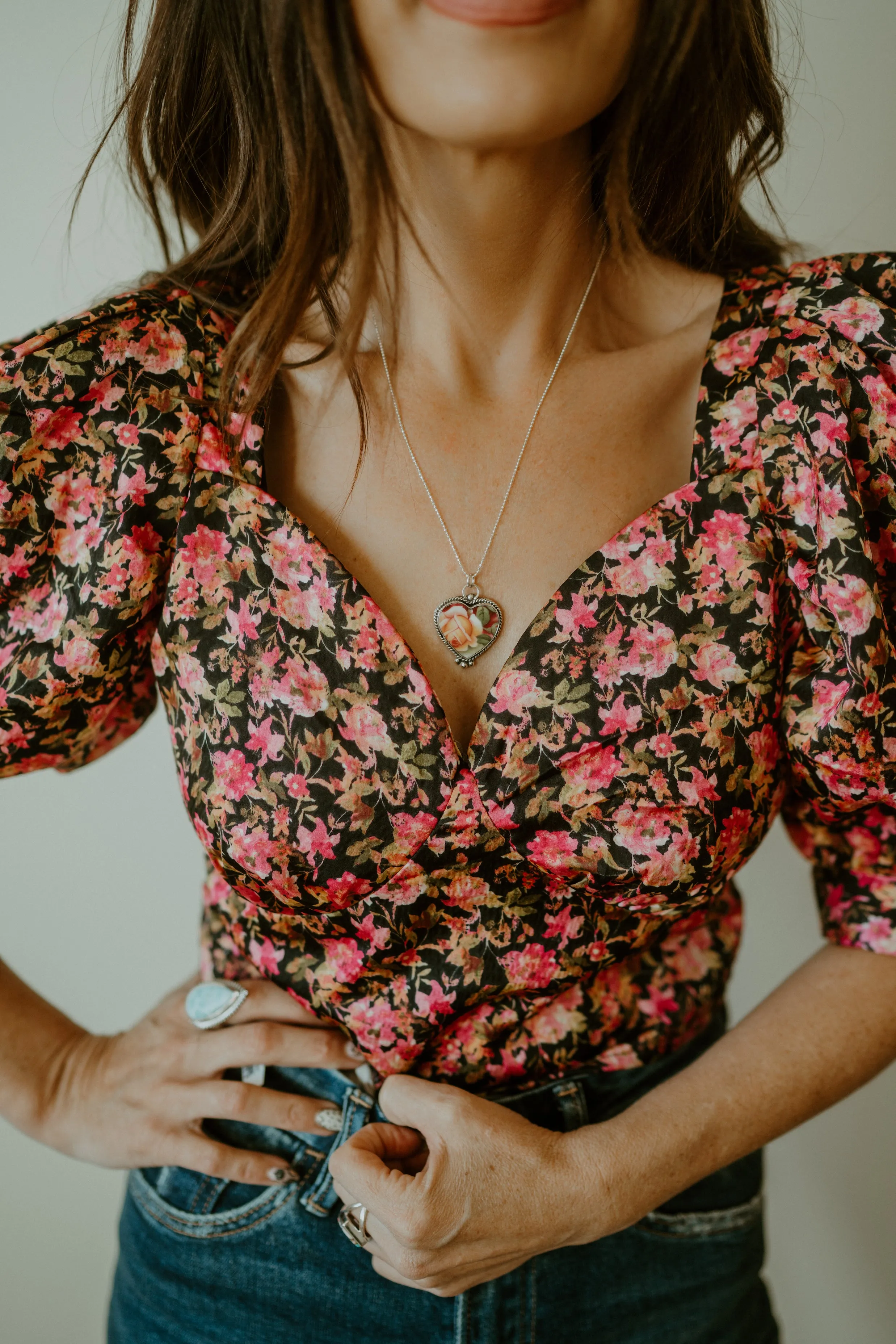 Larsa Flower Necklace sold by Goldie Lew