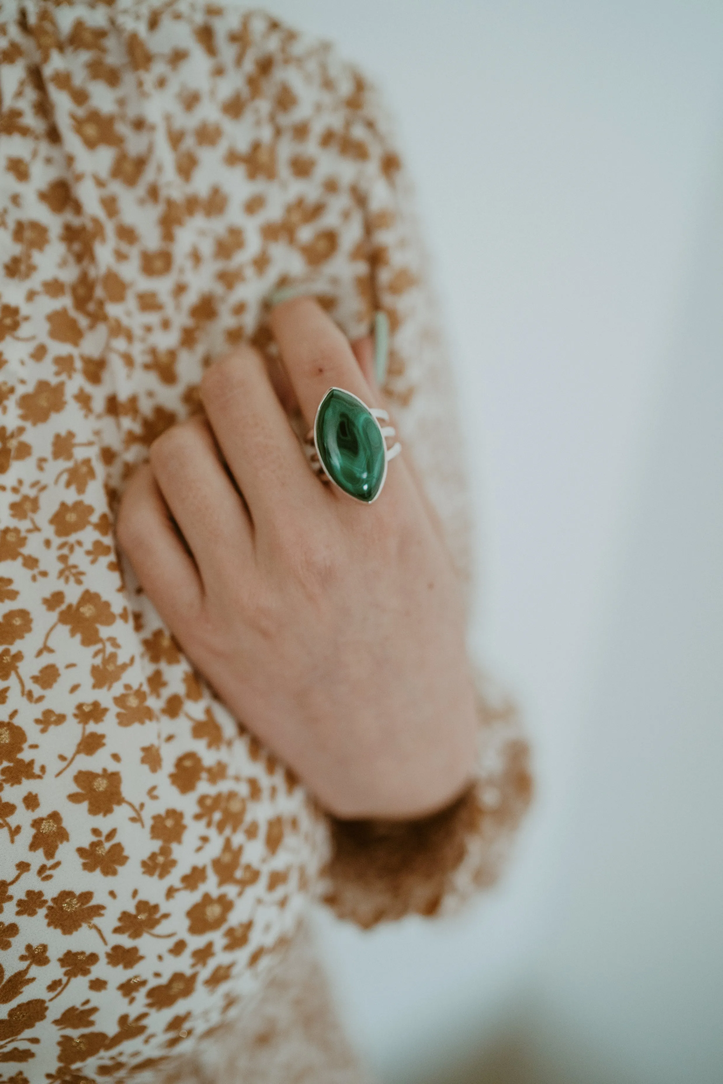 Florence Ring | Malachite sold by Goldie Lew product image thumbnail 3
