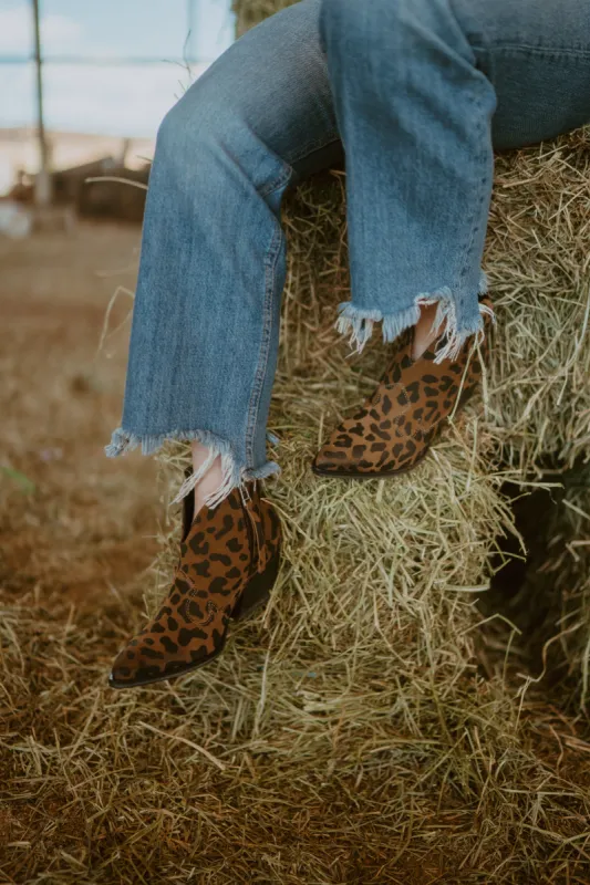 Vintage Suede Leopard Boot sold by Goldie Lew
