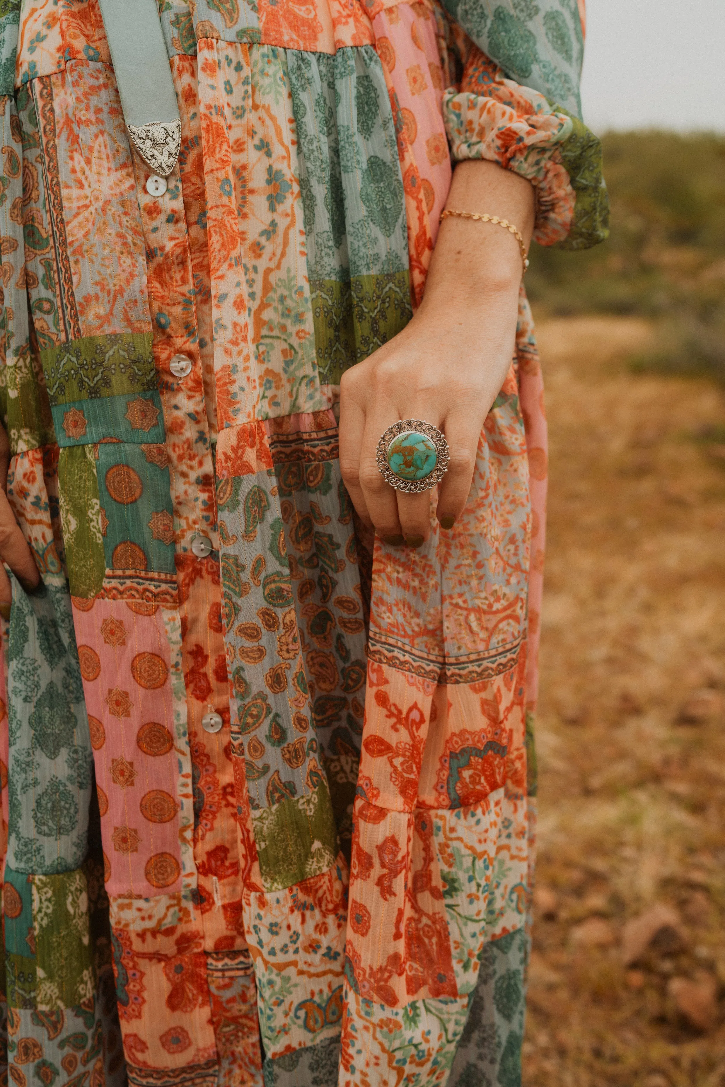 Fancy Ring | Turquoise sold by Goldie Lew product image thumbnail 4