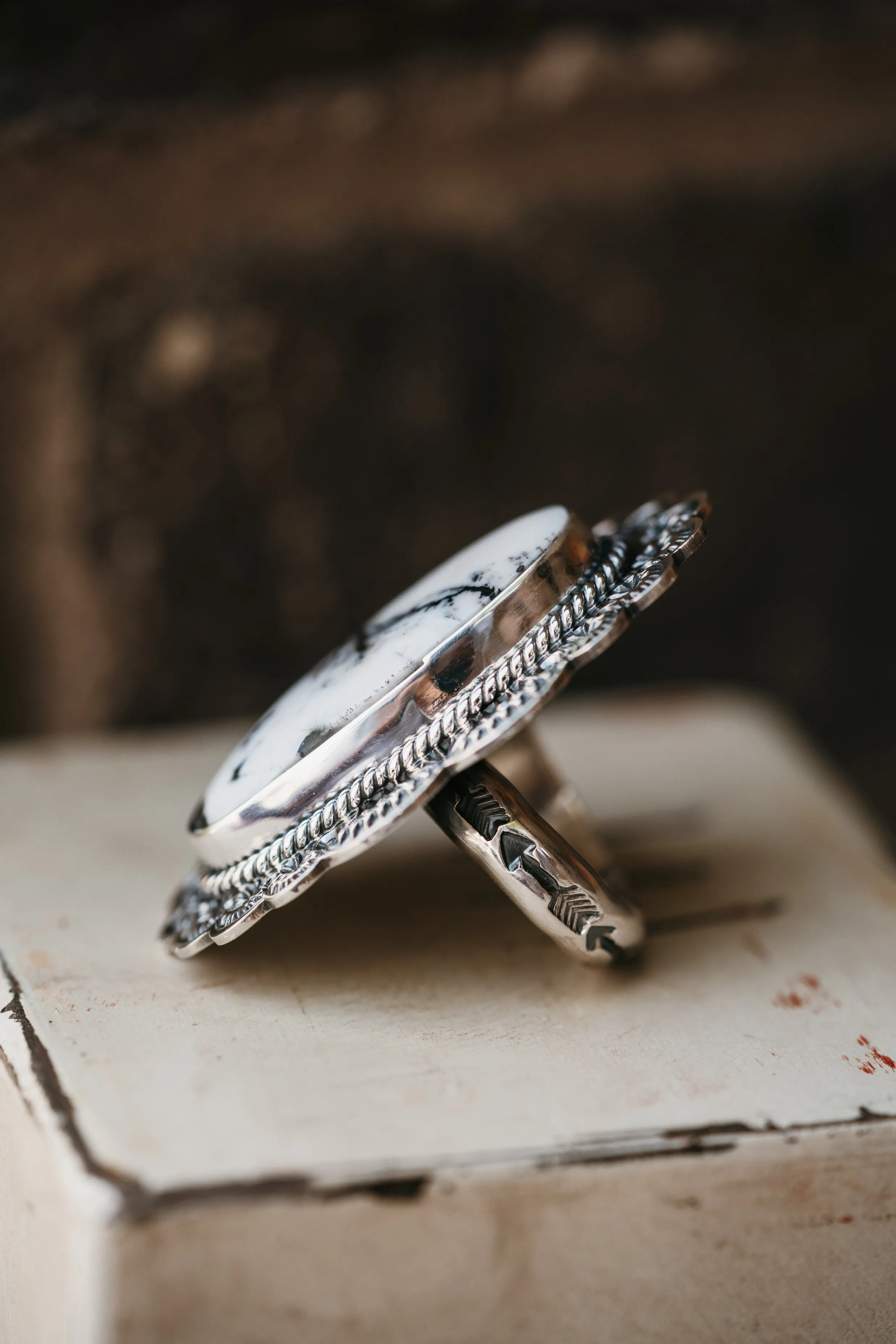 Stella Ring | #1 | White Buffalo sold by Goldie Lew product image thumbnail 3
