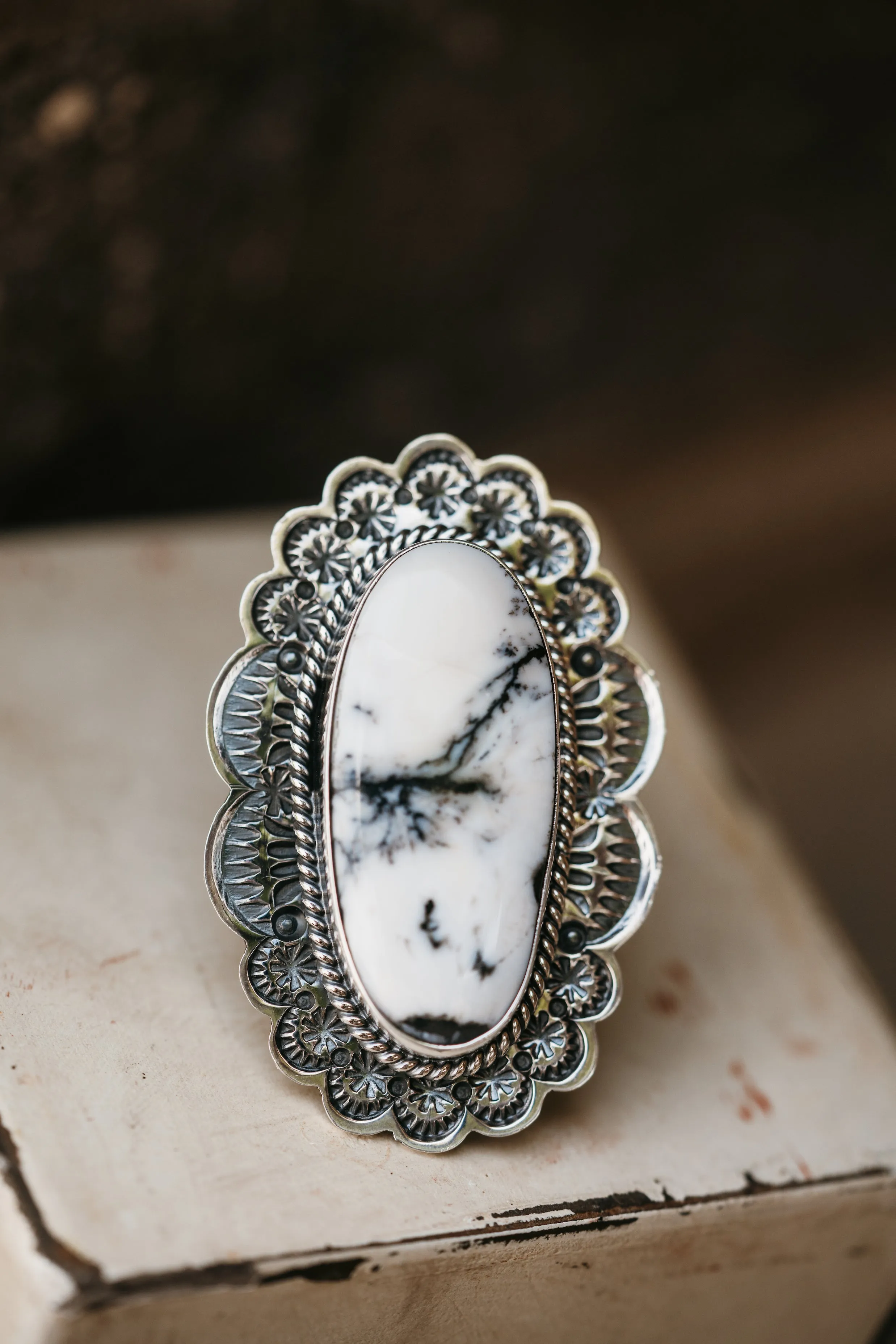 Stella Ring | #1 | White Buffalo sold by Goldie Lew
