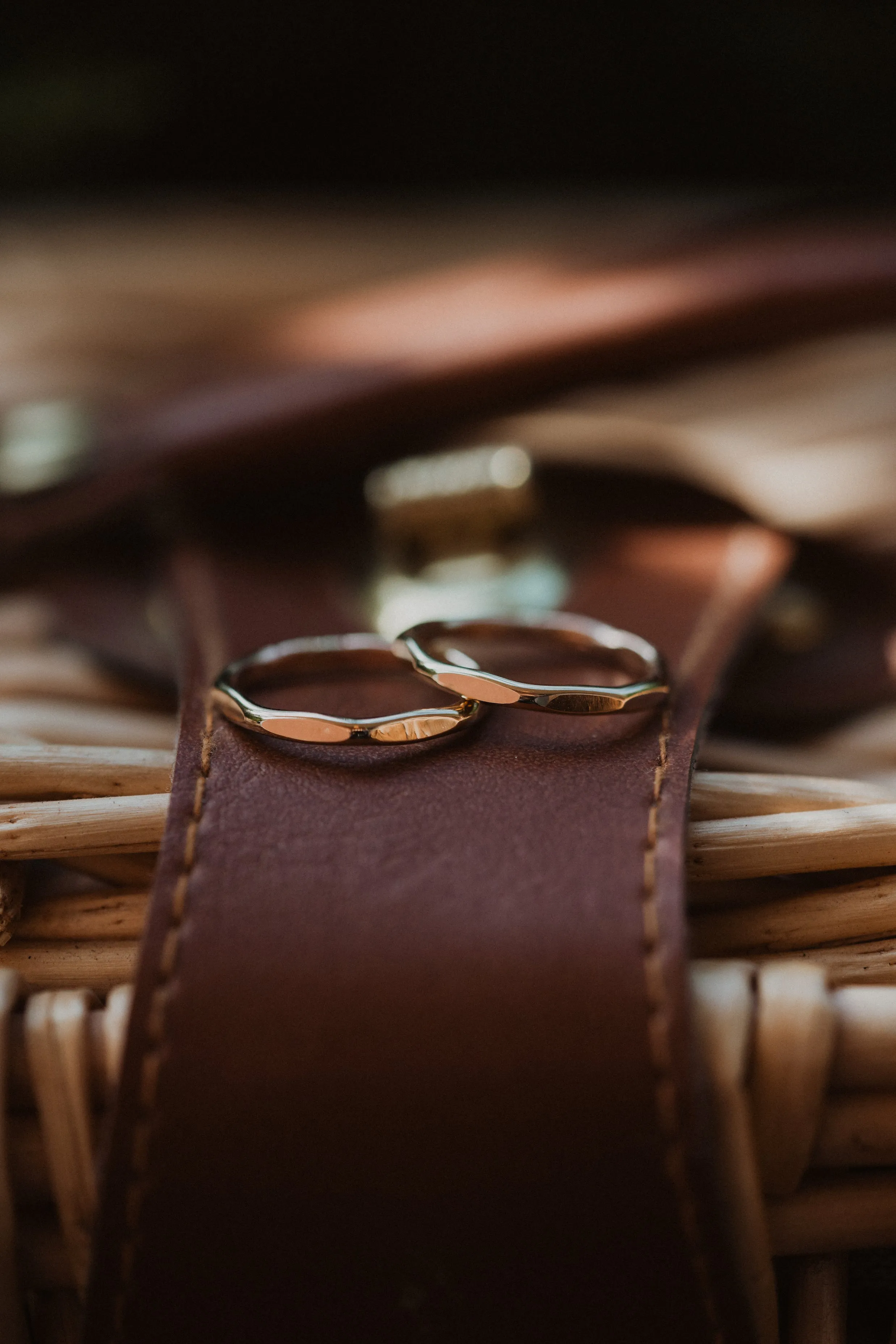 Angled Hammered Stacker Ring | Gold | - FINAL SALE sold by Goldie Lew