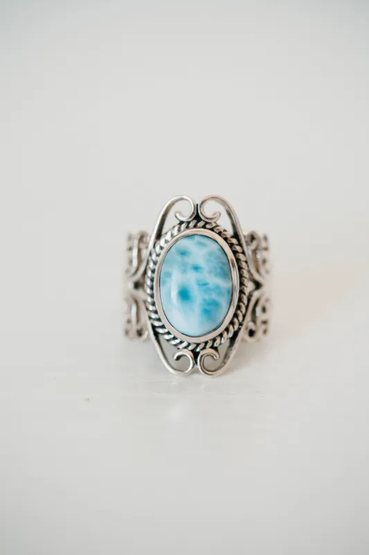 Marceline Ring | Larimar - FINAL SALE sold by Goldie Lew