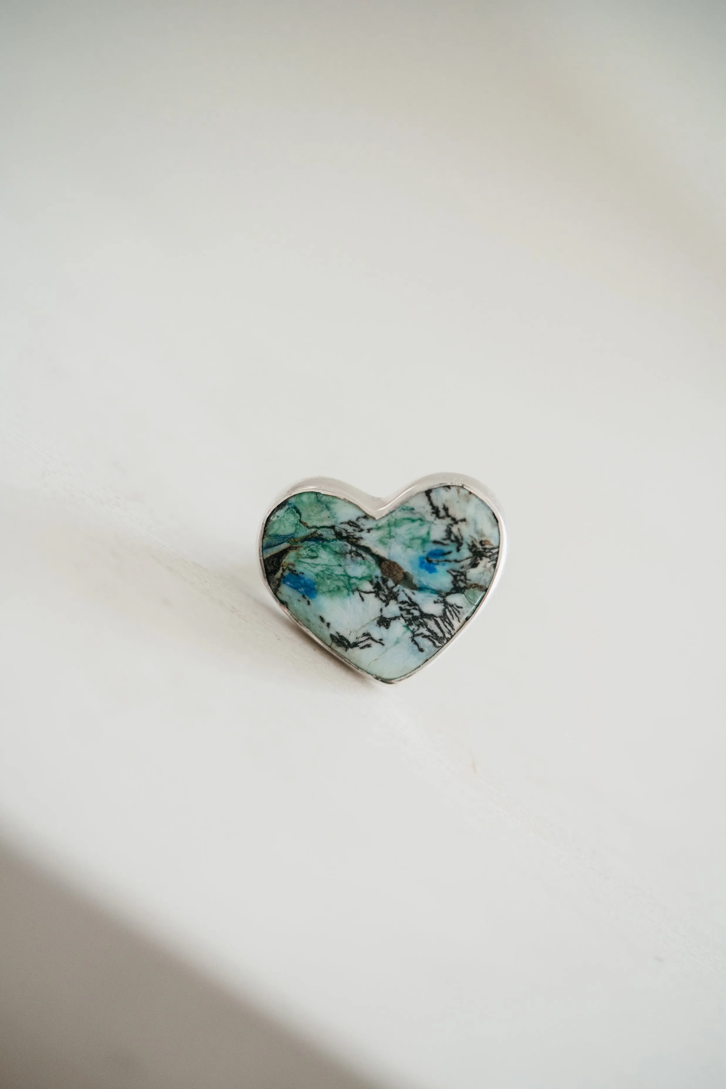 Heart Ring | Russian Azurite sold by Goldie Lew
