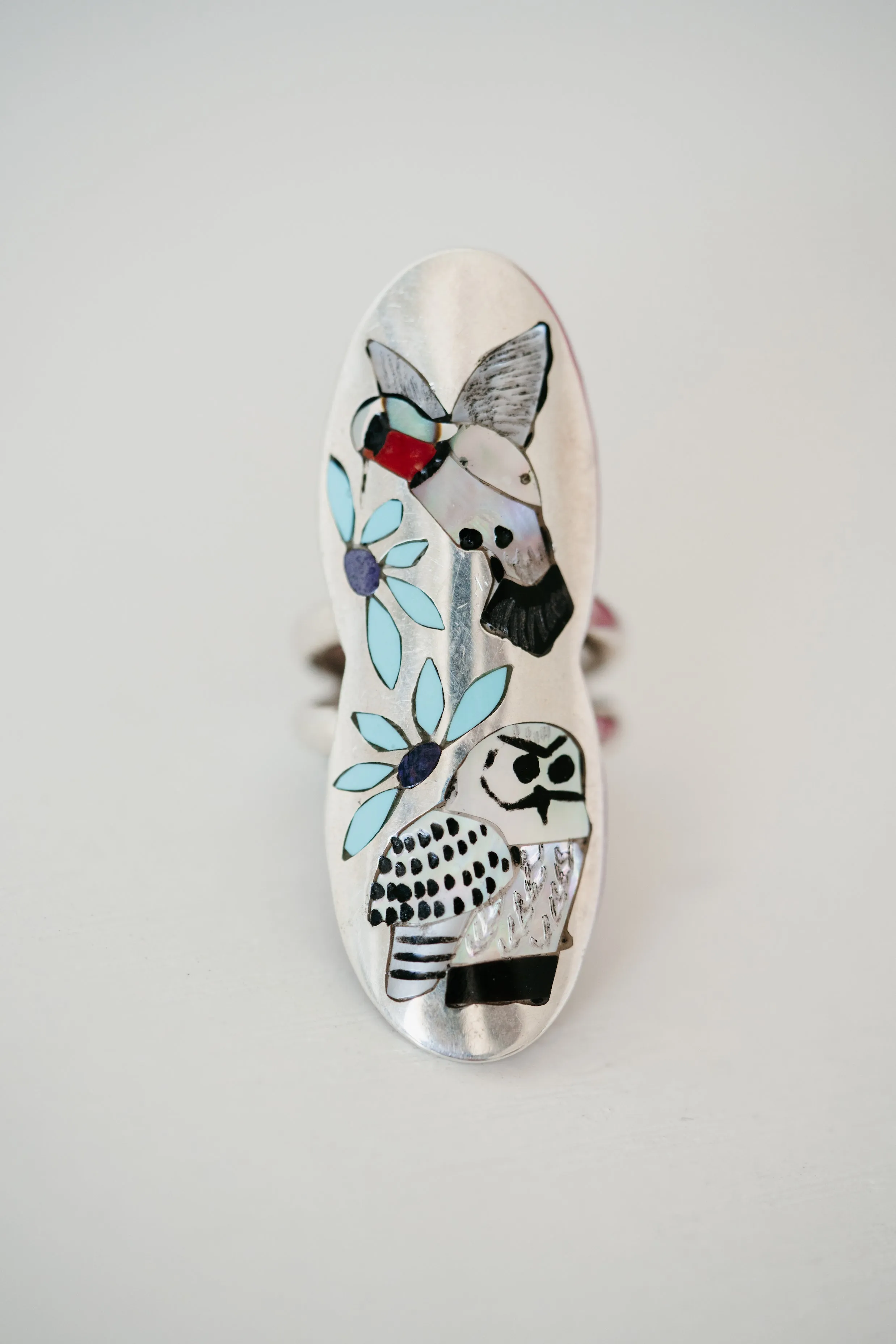 Hummingbird + Owl Ring sold by Goldie Lew product image thumbnail 2