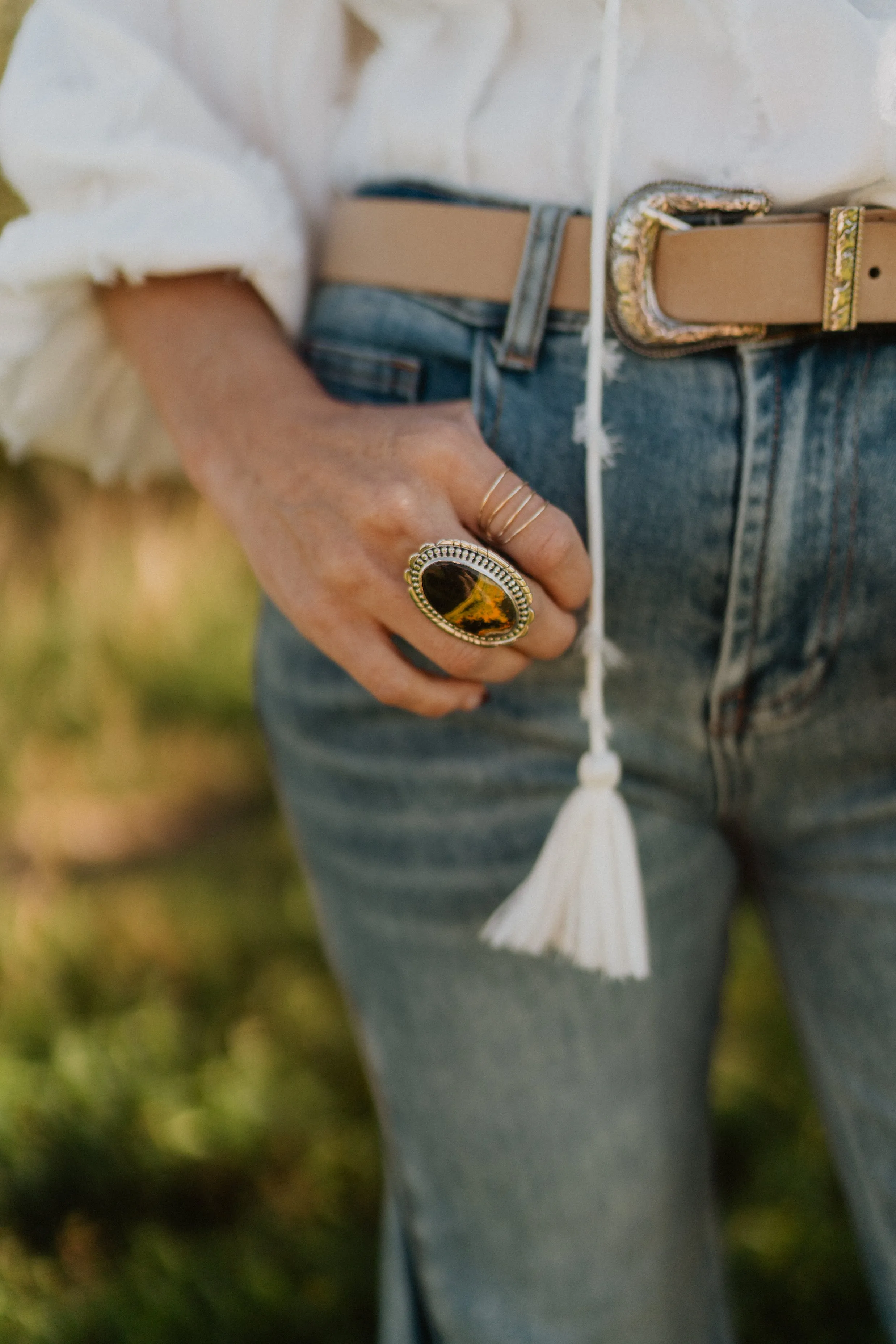 Bristol Ring | Bumblebee Jasper sold by Goldie Lew