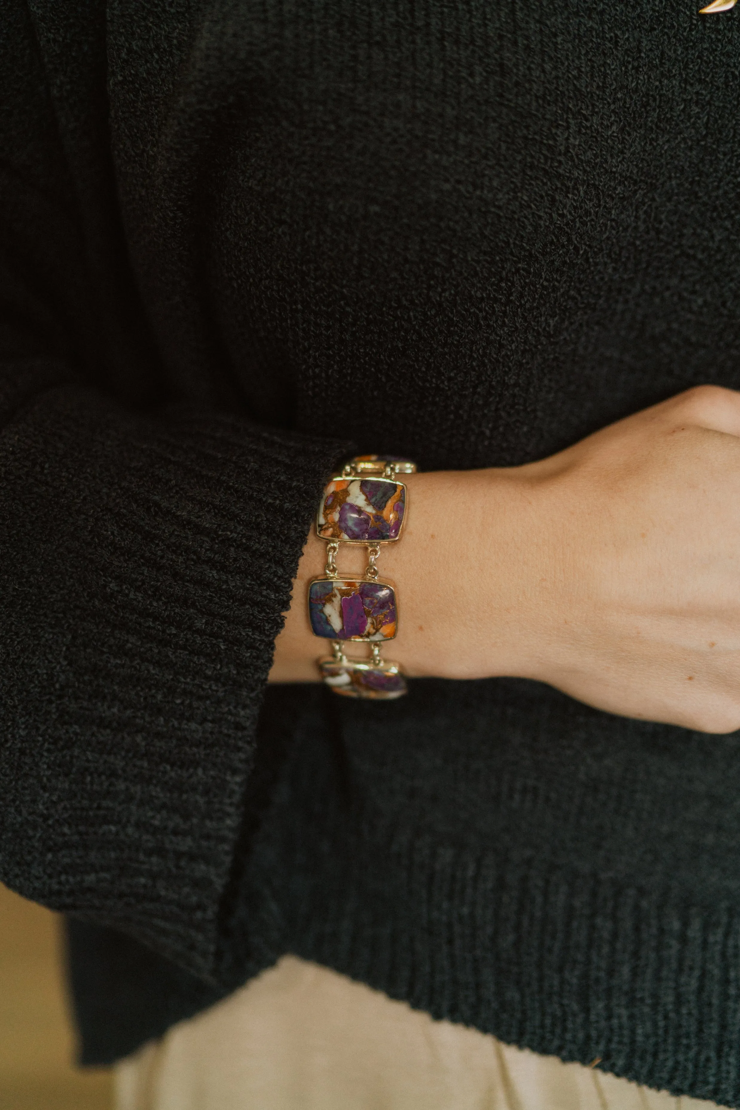 Celia Bracelet | #2 | Purple sold by Goldie Lew product image thumbnail 2