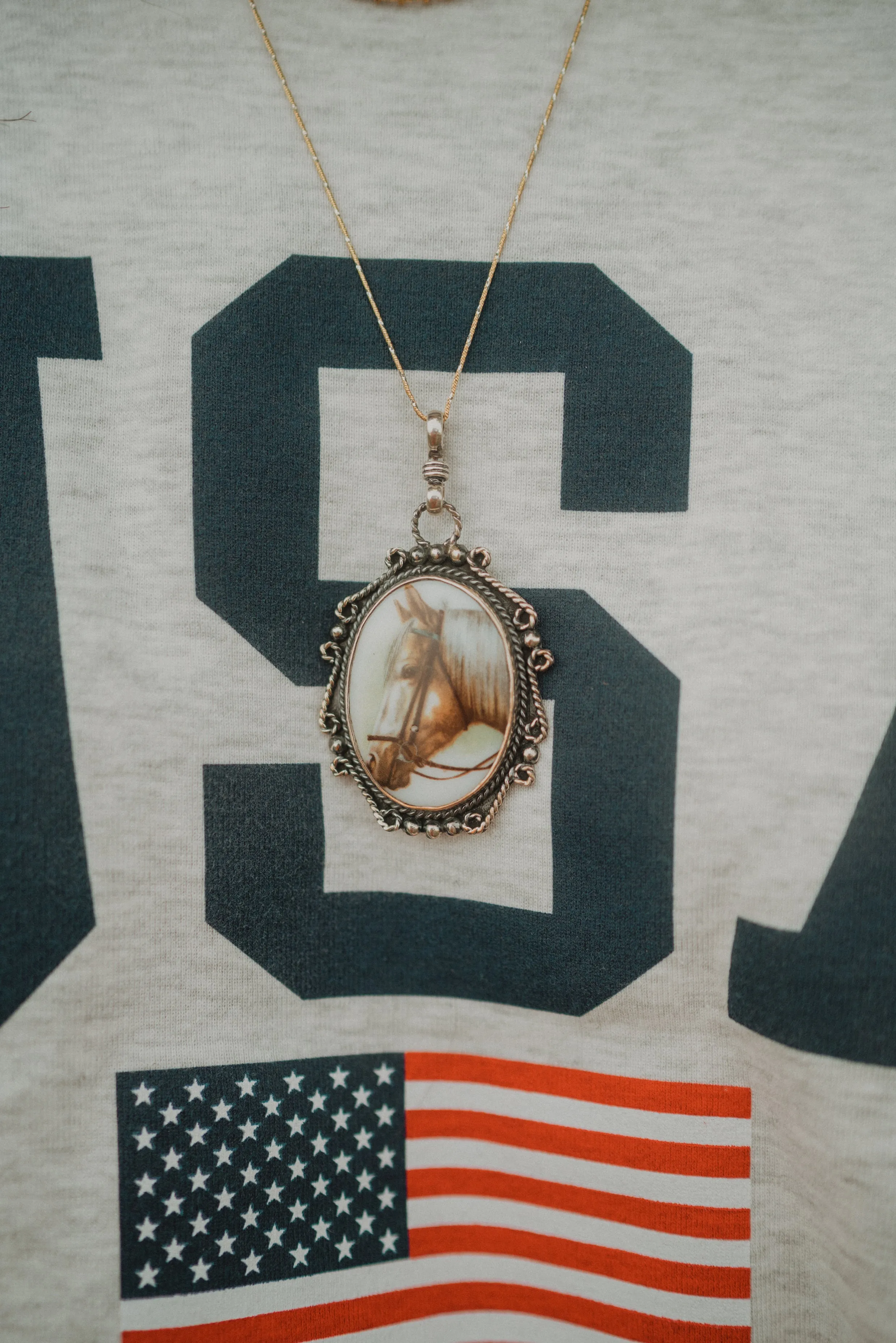 Yellow Horse Necklace sold by Goldie Lew product image thumbnail 3