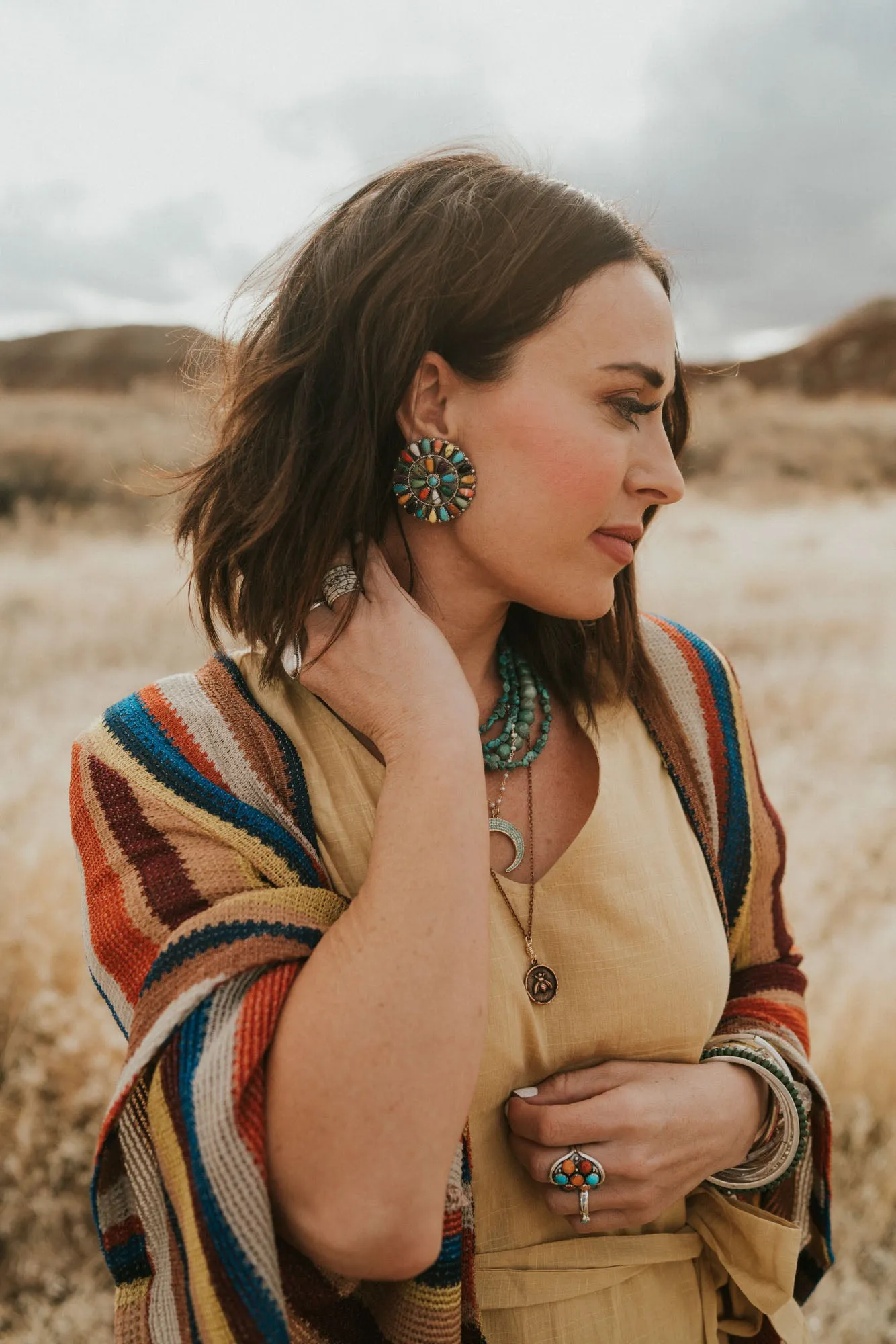 Colorful Zuni Earrings sold by Goldie Lew product image thumbnail 3