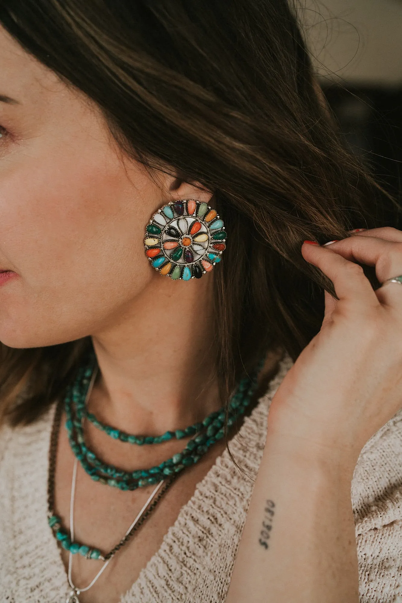 Colorful Zuni Earrings sold by Goldie Lew product image thumbnail 2