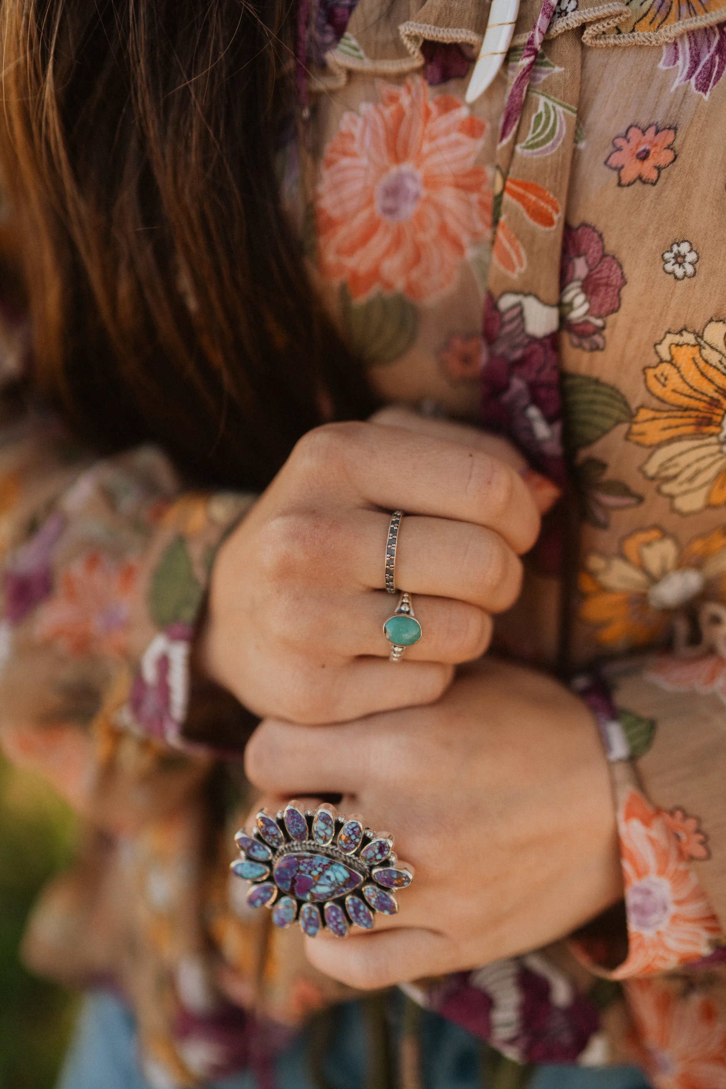 Stassie Ring | Mexican Turquoise sold by Goldie Lew product image thumbnail 3