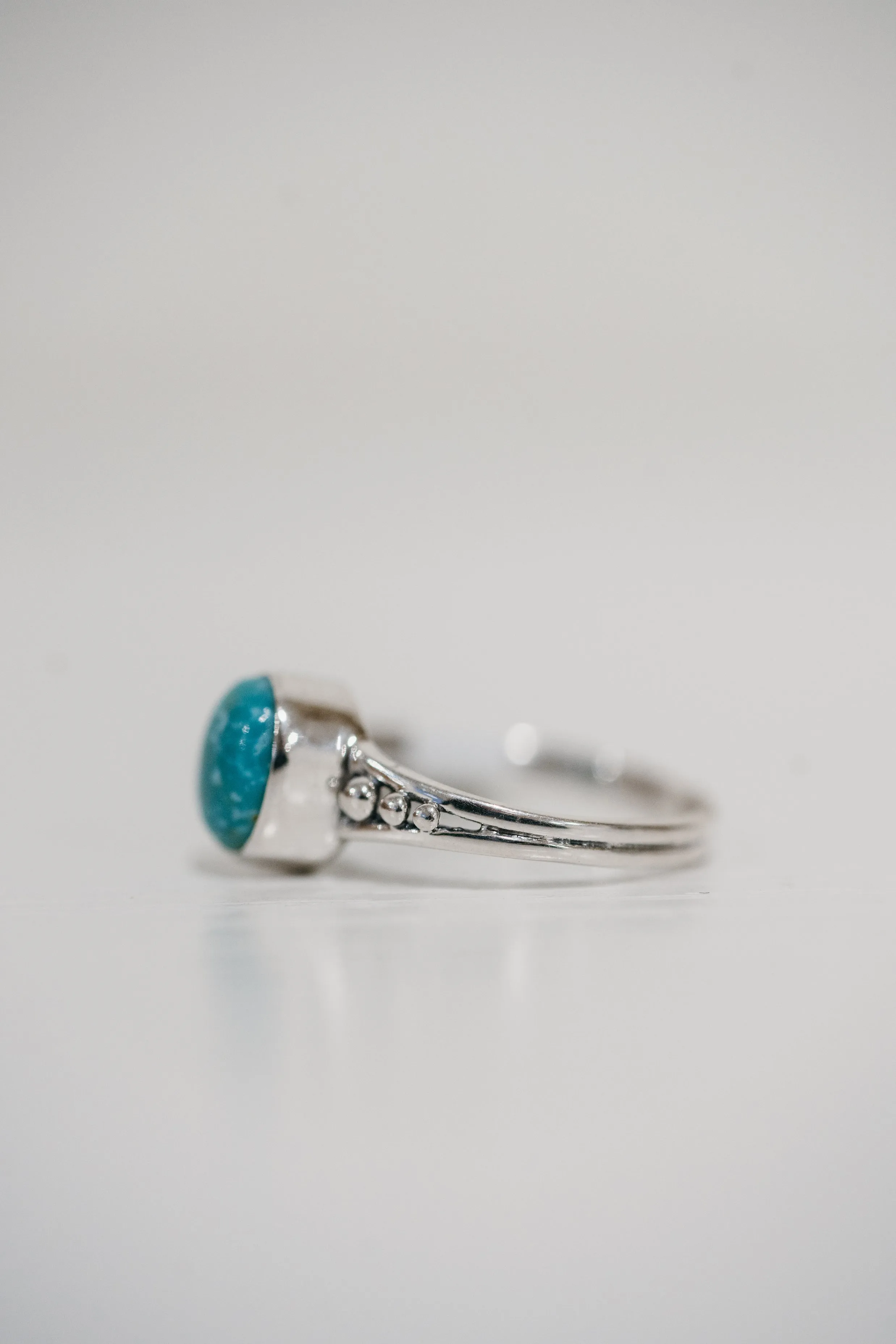 Stassie Ring | Mexican Turquoise sold by Goldie Lew product image thumbnail 4