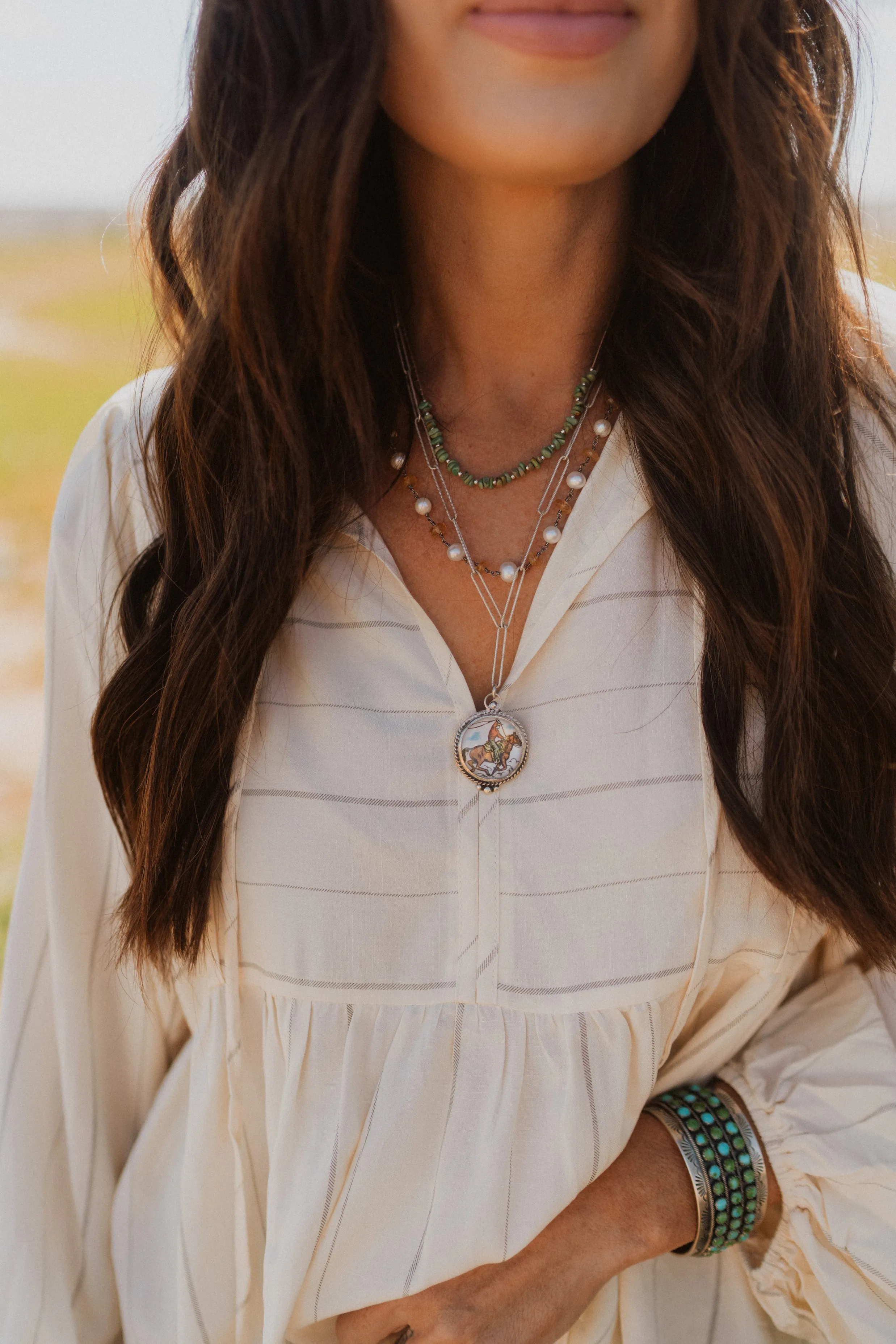 Just A Cowboy Necklace Set sold by Goldie Lew