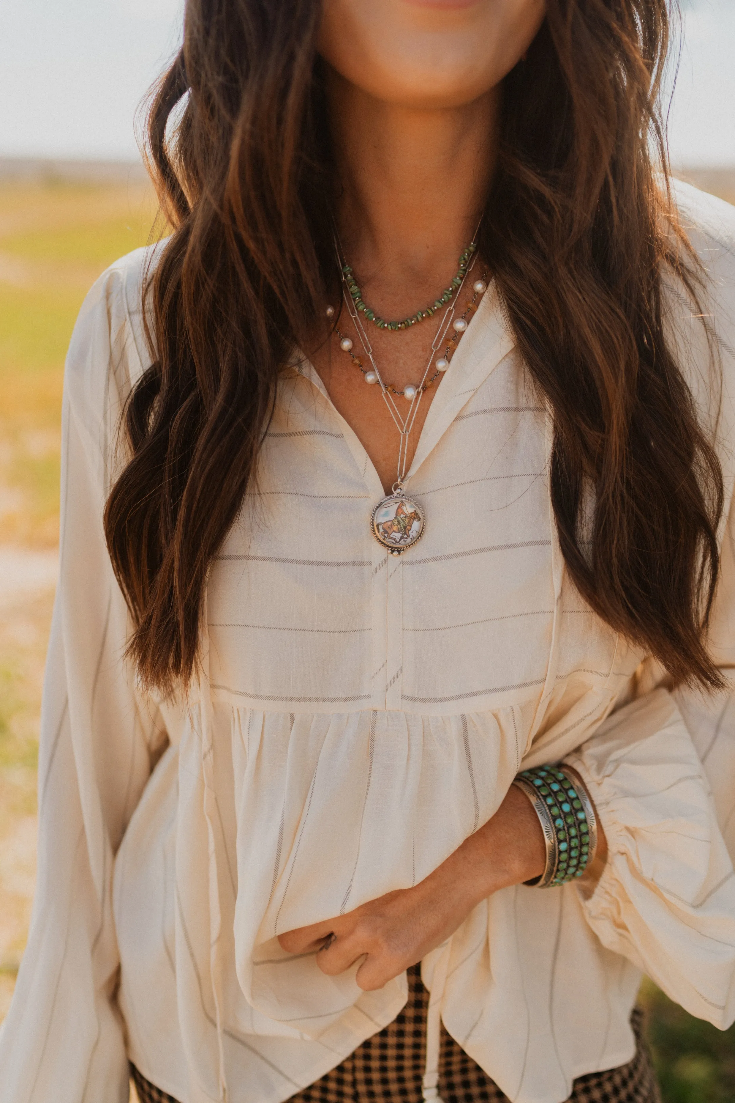 Just A Cowboy Necklace Set sold by Goldie Lew product image thumbnail 3