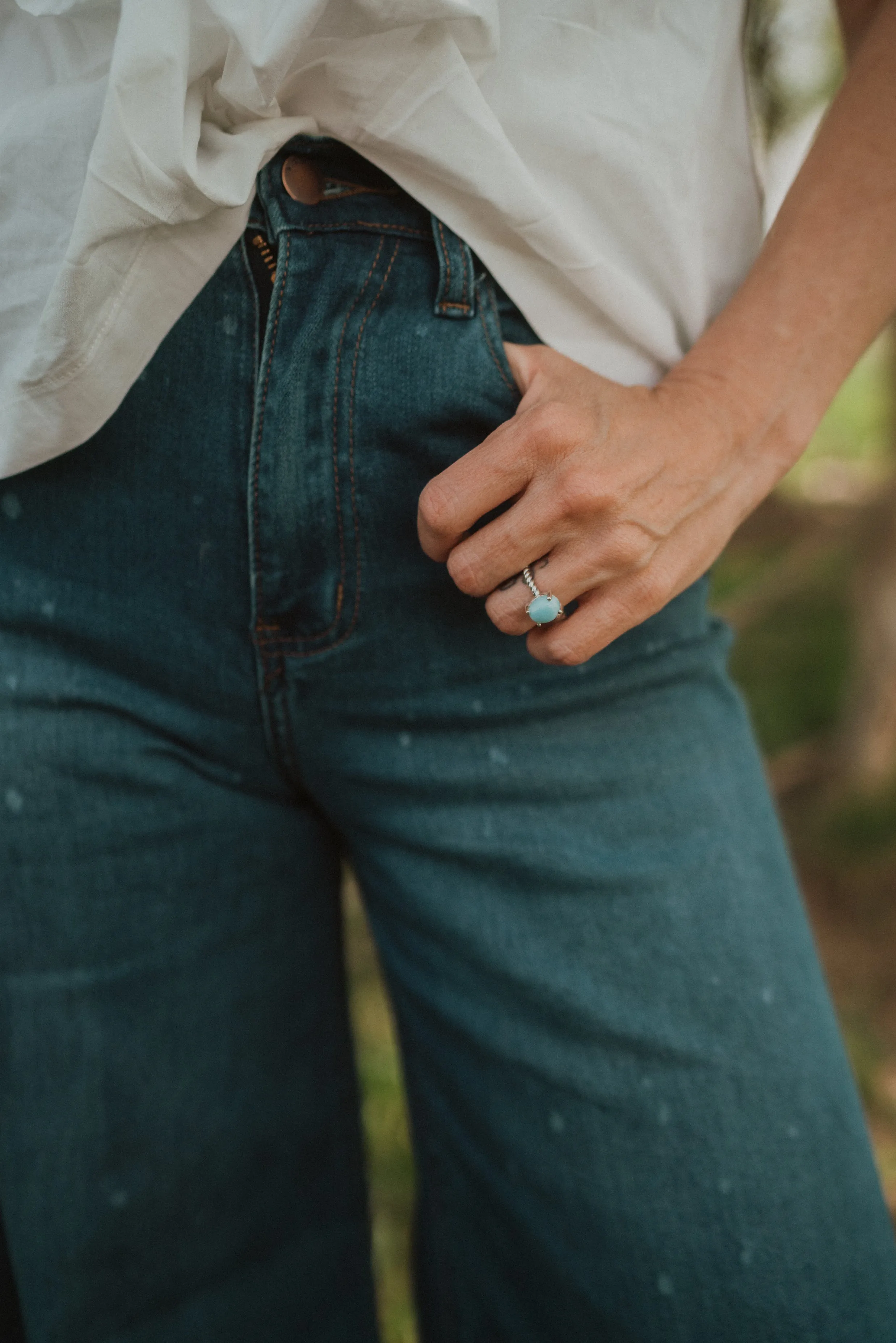 Mable Ring | Larimar sold by Goldie Lew product image thumbnail 2