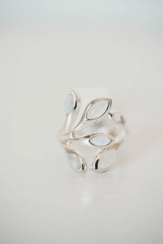 Blythe Ring | Rainbow Moonstone sold by Goldie Lew