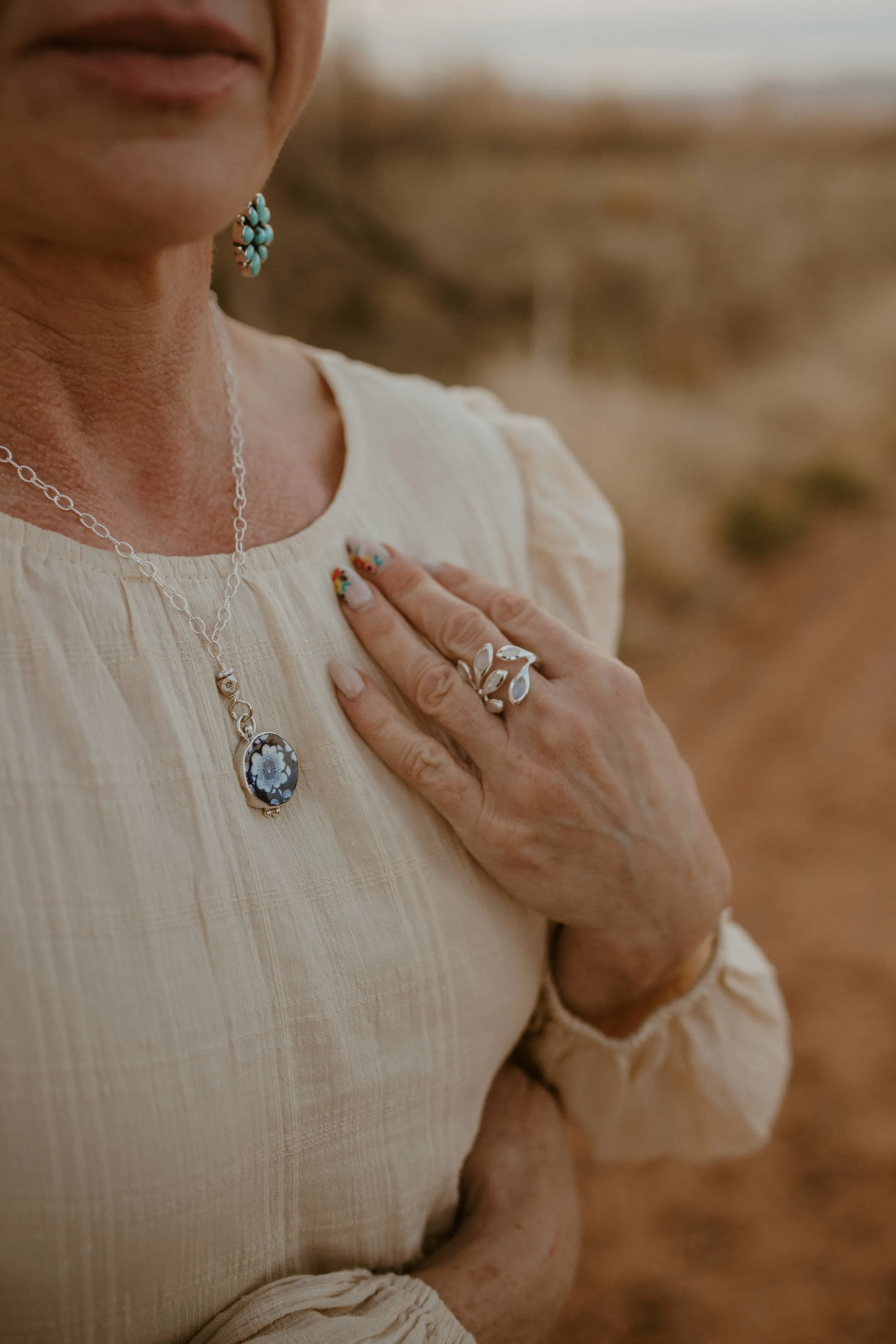 Blythe Ring | Rainbow Moonstone sold by Goldie Lew product image thumbnail 3