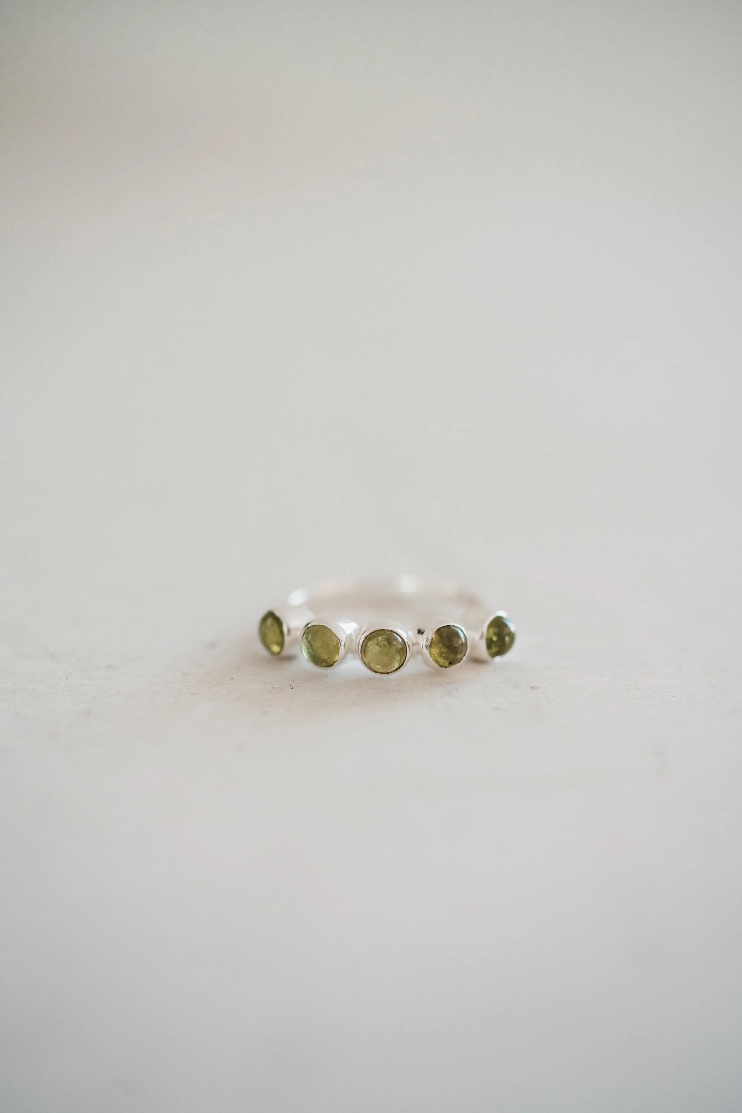 Kelm Ring | 5 Stone | Green Idocrase - FINAL SALE sold by Goldie Lew