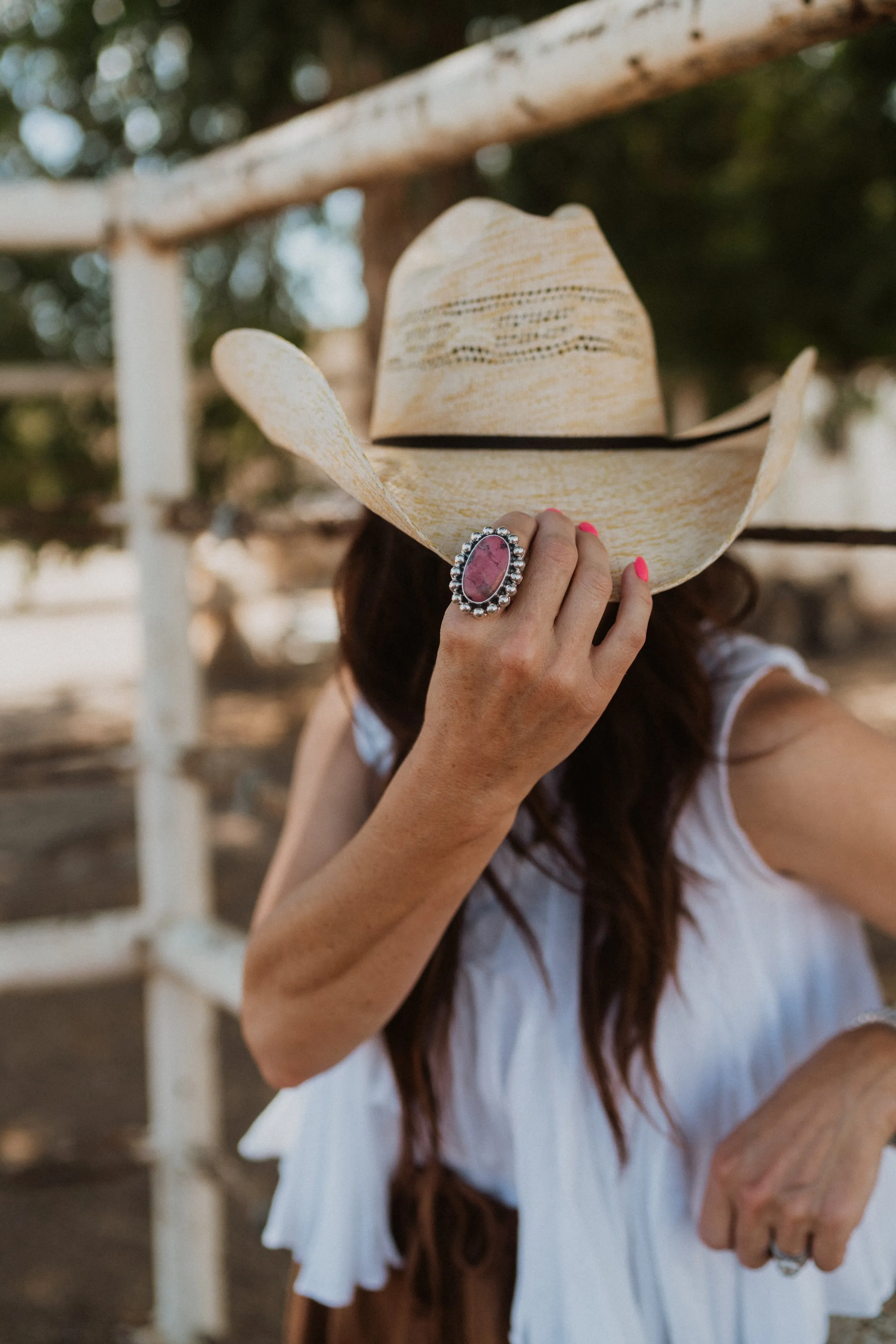 Dolly Parton Ring | Pink Rhodonite sold by Goldie Lew product image thumbnail 5