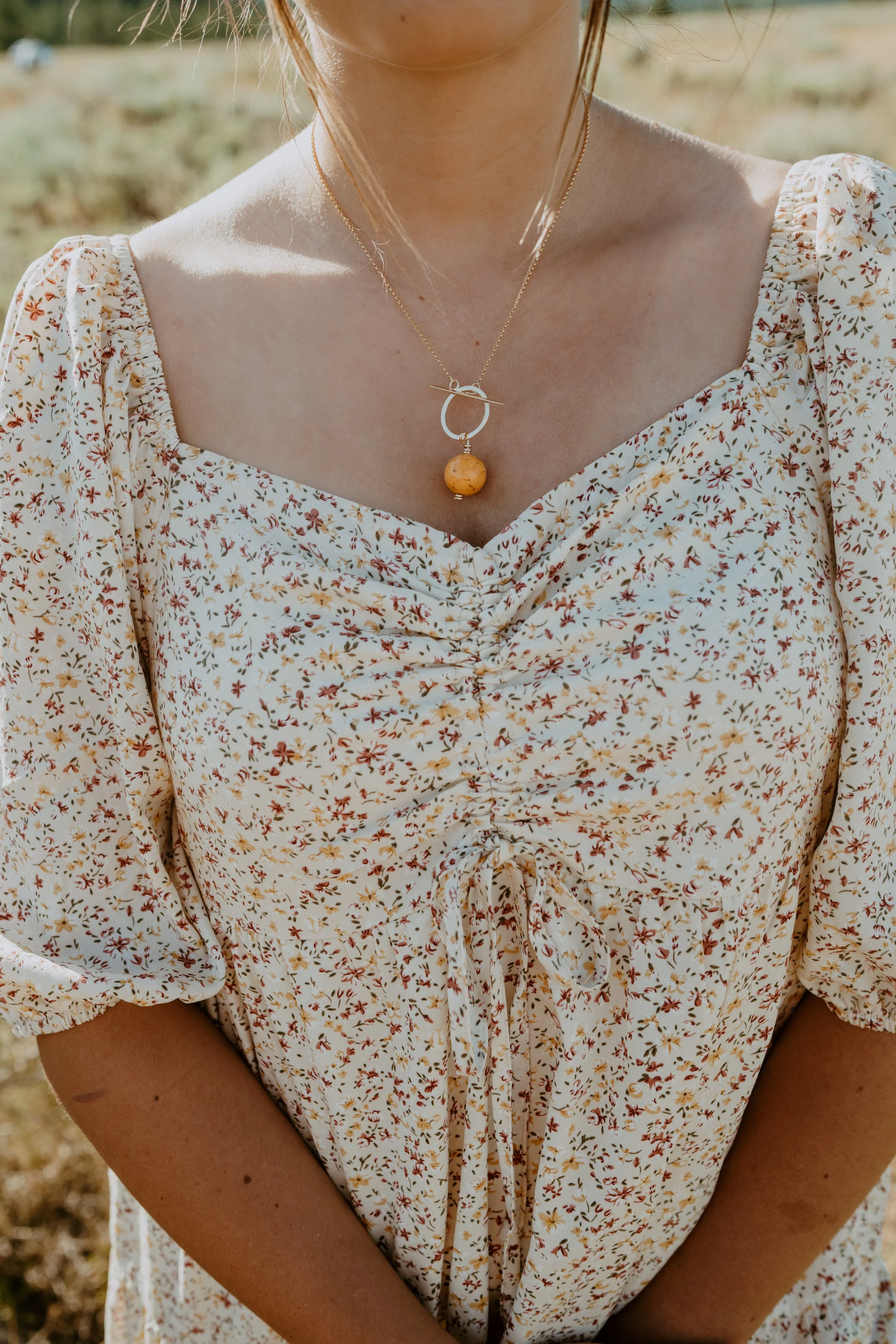 Nori Necklace | Orange sold by Goldie Lew product image thumbnail 2