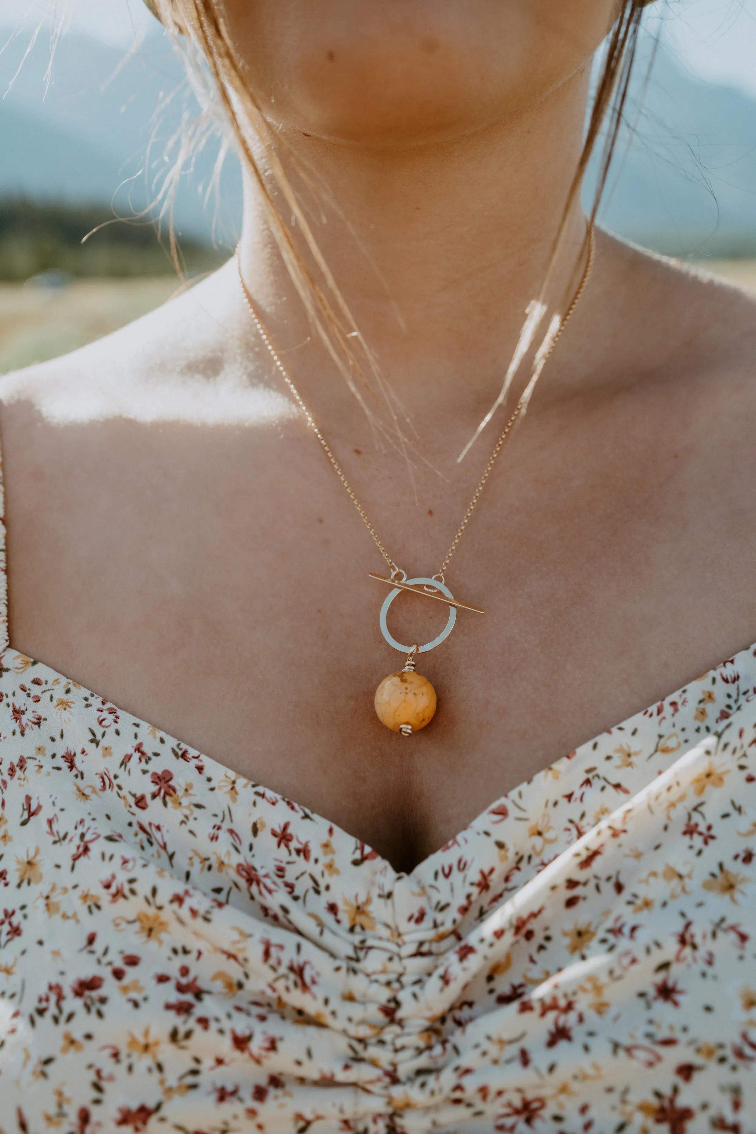 Nori Necklace | Orange sold by Goldie Lew
