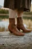Caty Boot | Cognac Snake sold by Goldie Lew