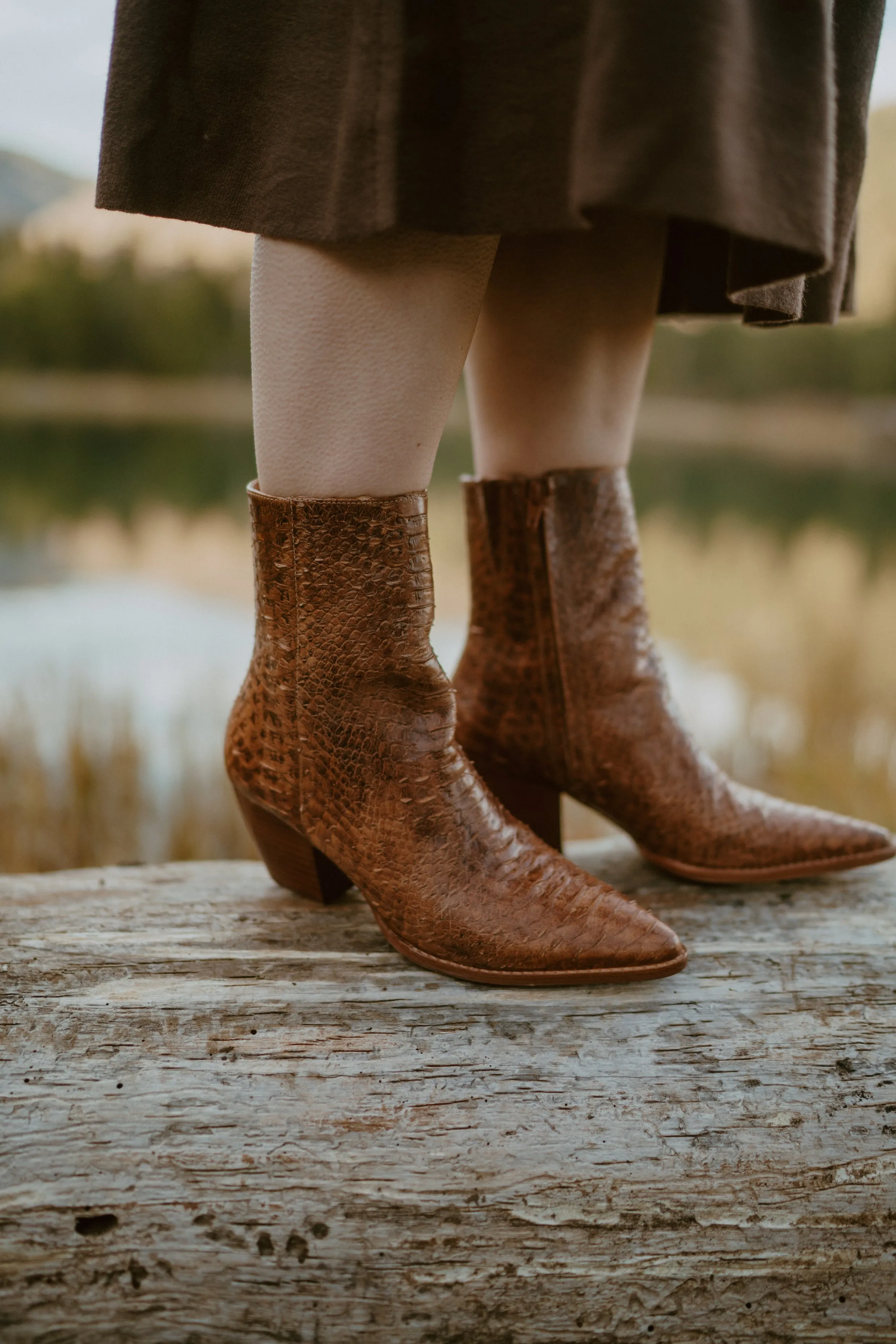 Caty Boot | Cognac Snake sold by Goldie Lew product image thumbnail 5