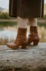 Caty Boot | Cognac Snake sold by Goldie Lew