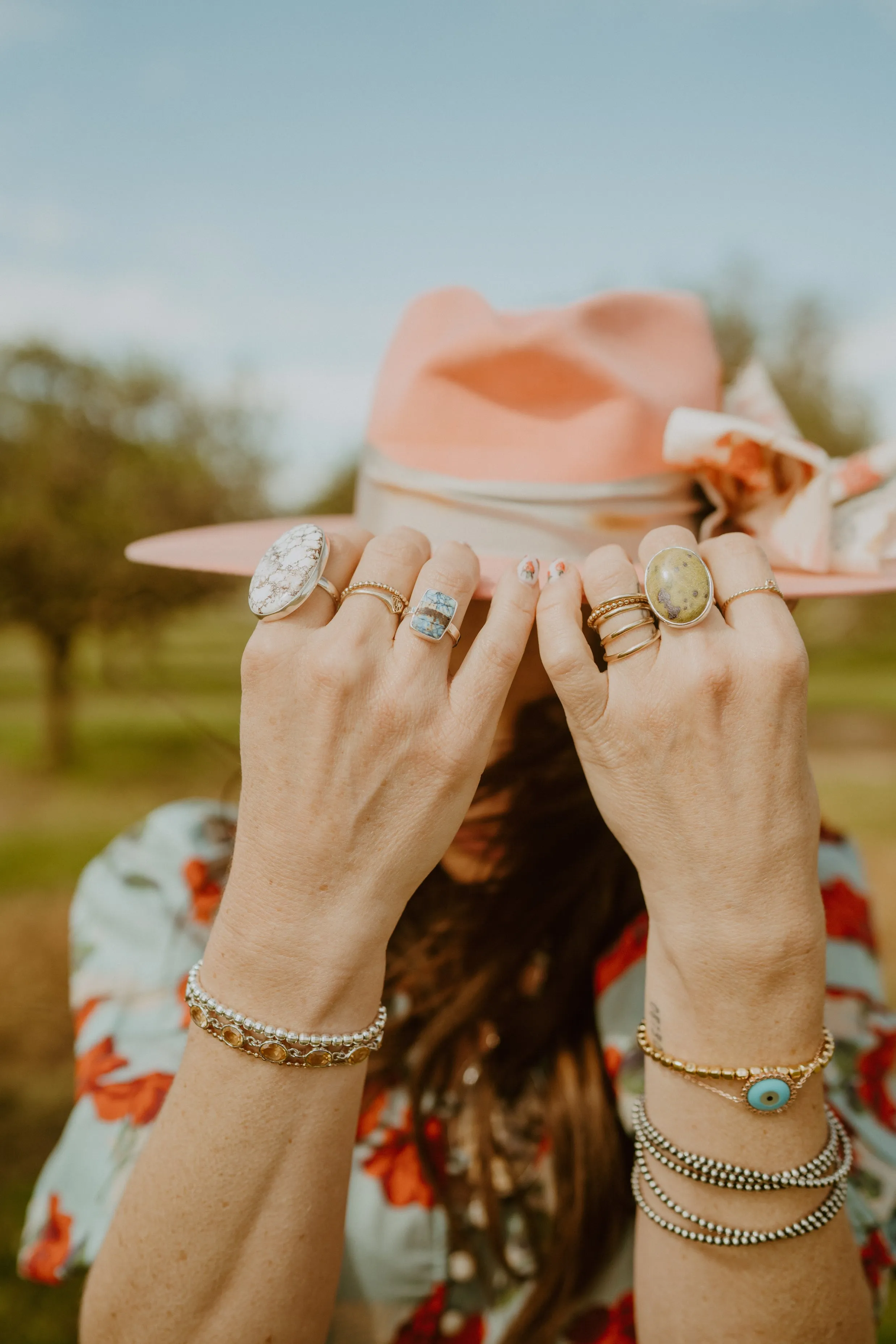 Kennedy Ring | White Horse Jasper - FINAL SALE sold by Goldie Lew product image thumbnail 5