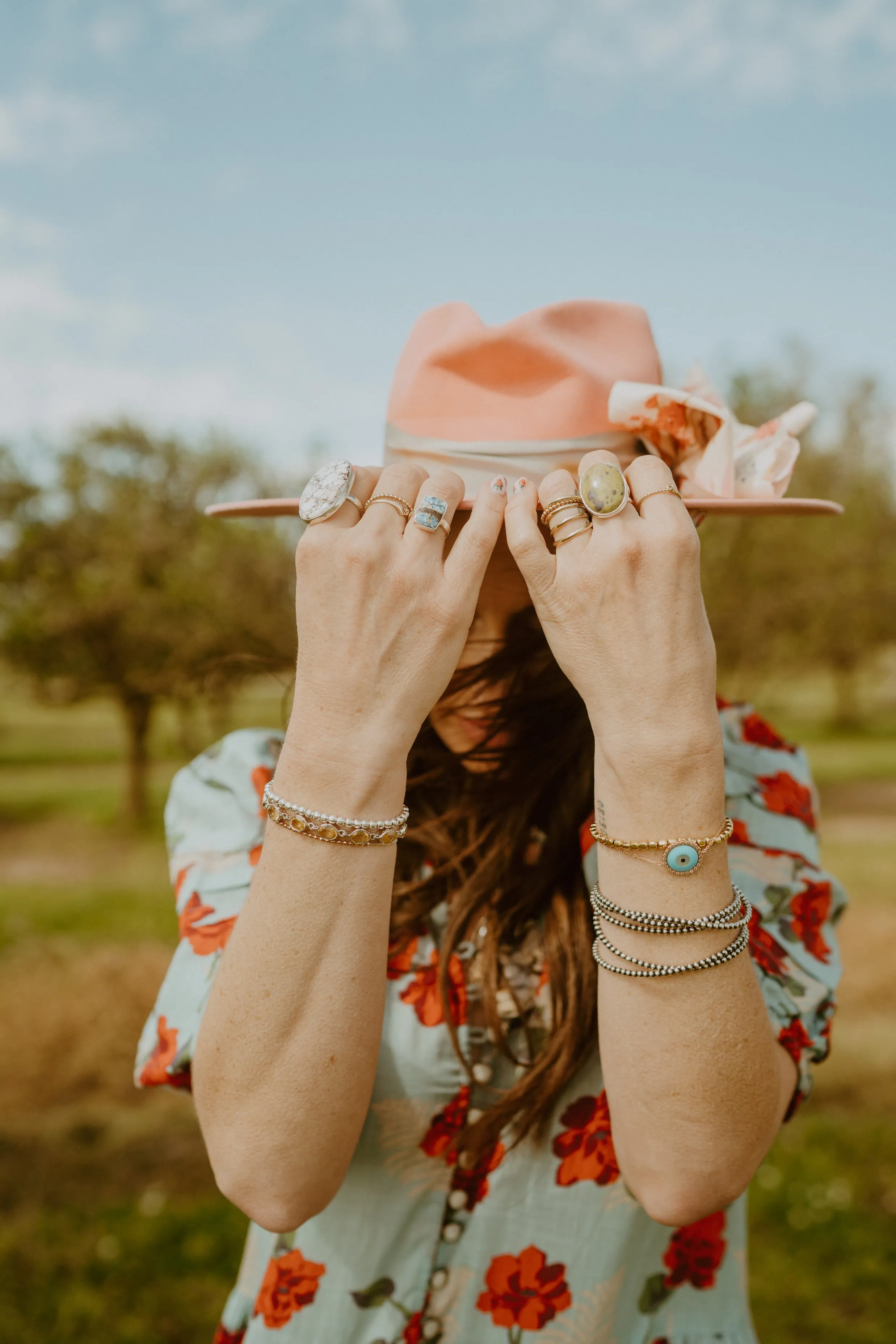 Kennedy Ring | White Horse Jasper - FINAL SALE sold by Goldie Lew product image thumbnail 4
