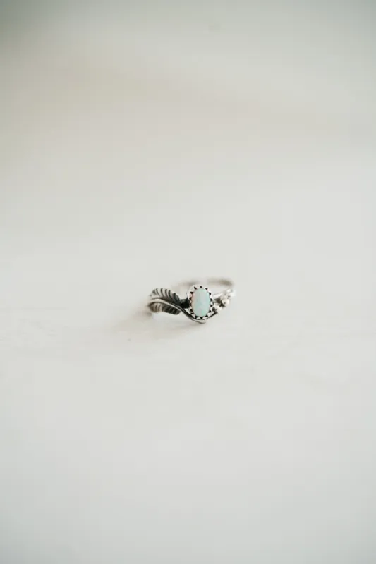 Ophelia Ring | White Opal sold by Goldie Lew