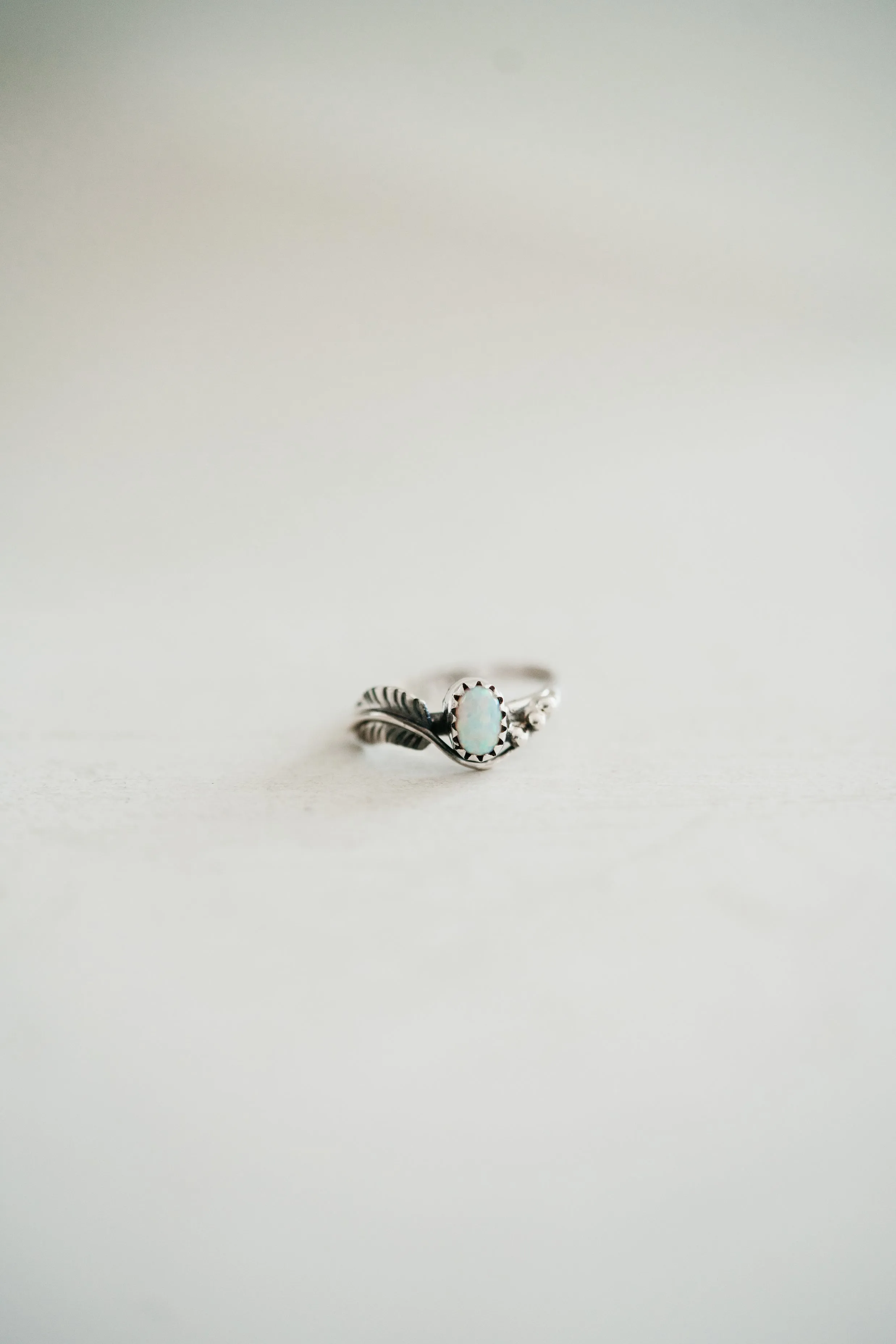 Ophelia Ring | White Opal sold by Goldie Lew