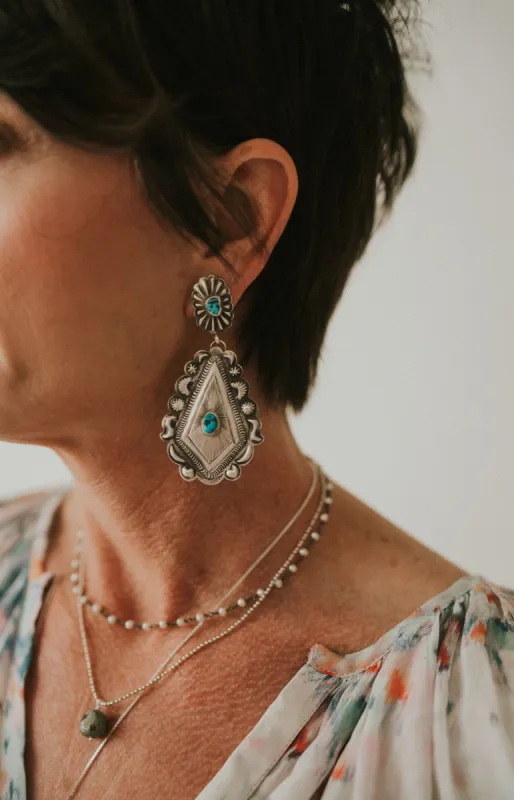 Concho Turquoise Earring sold by Goldie Lew