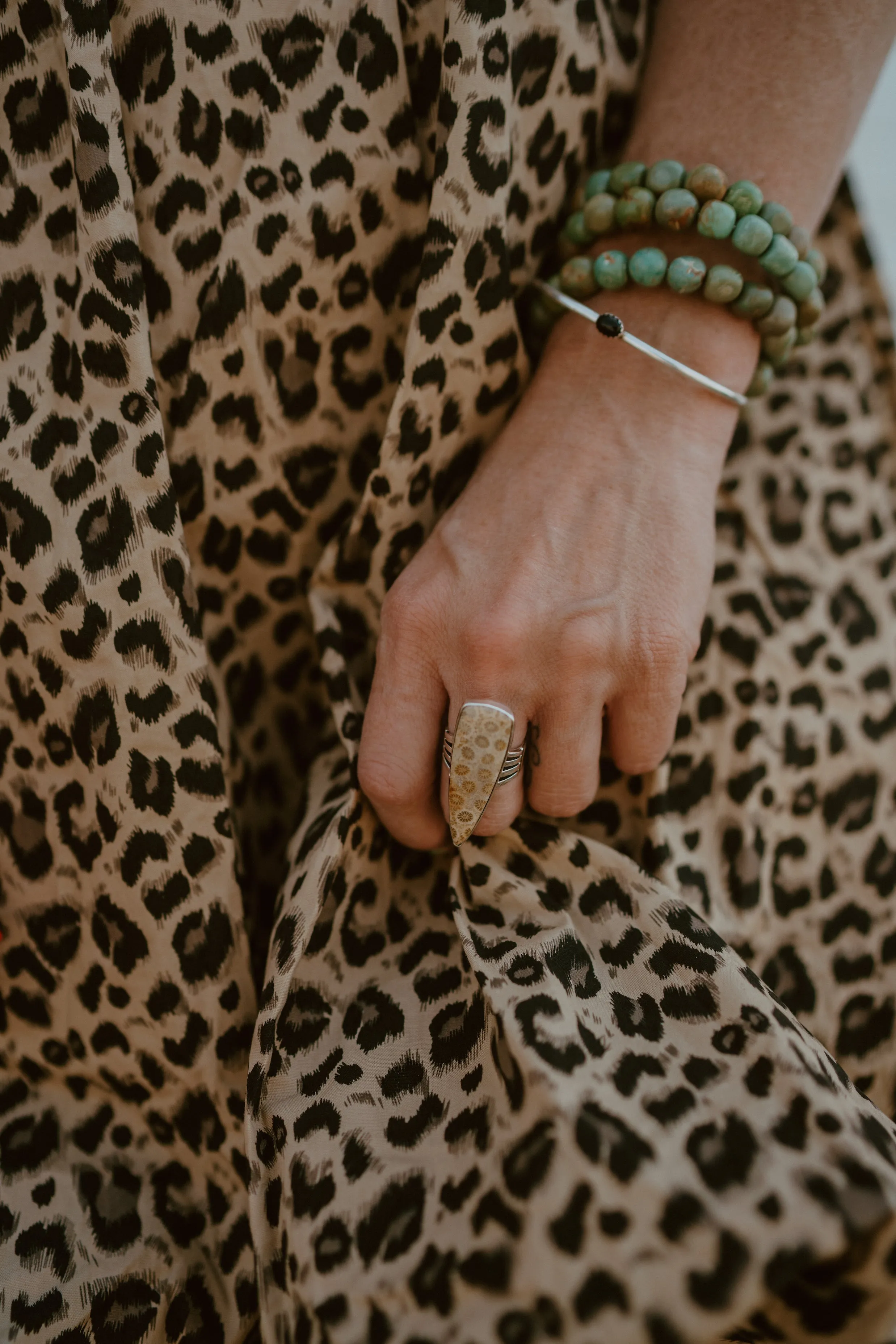 Reba Ring | Fossilized Coral sold by Goldie Lew product image thumbnail 5