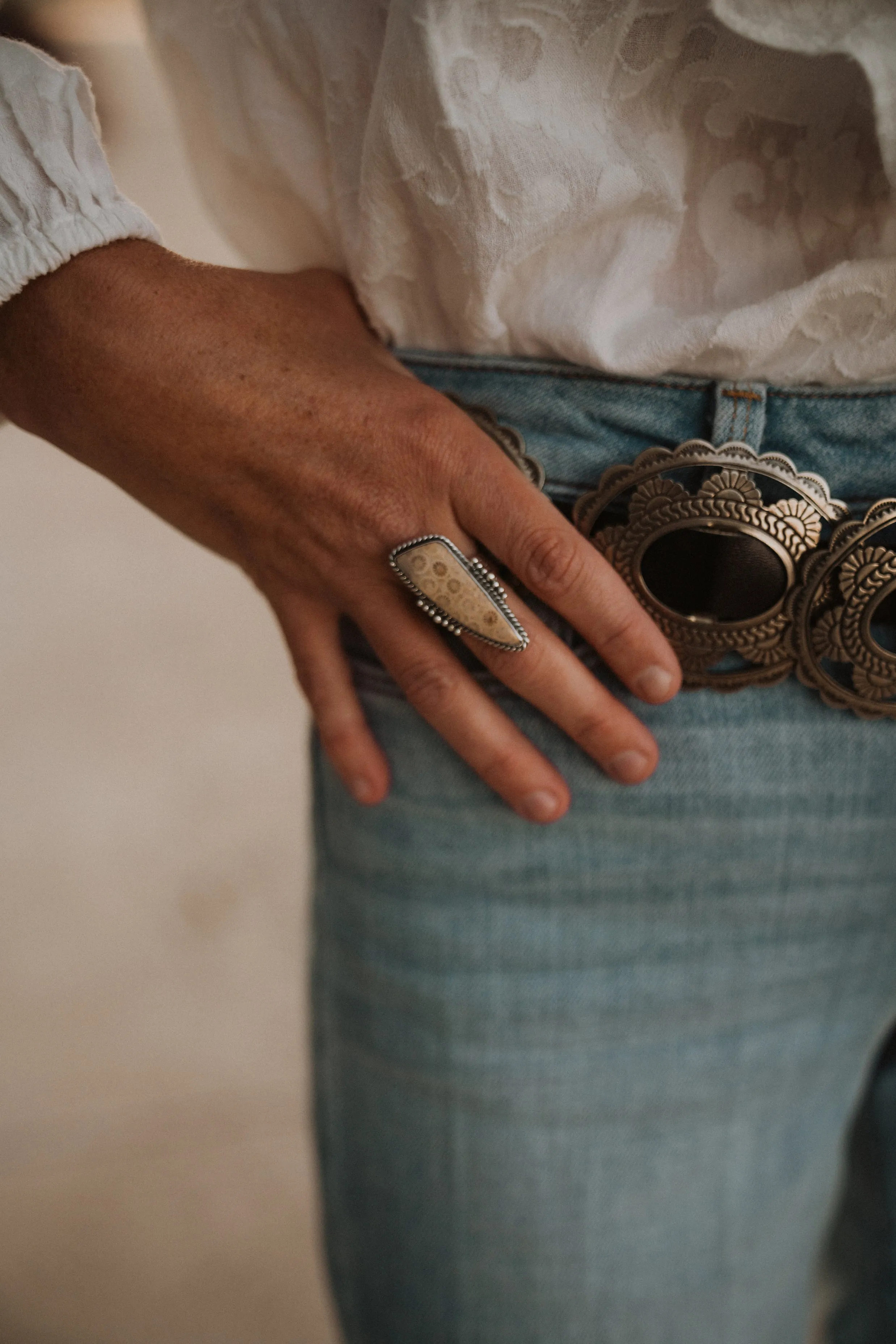 Reba Ring | Fossilized Coral sold by Goldie Lew product image thumbnail 4