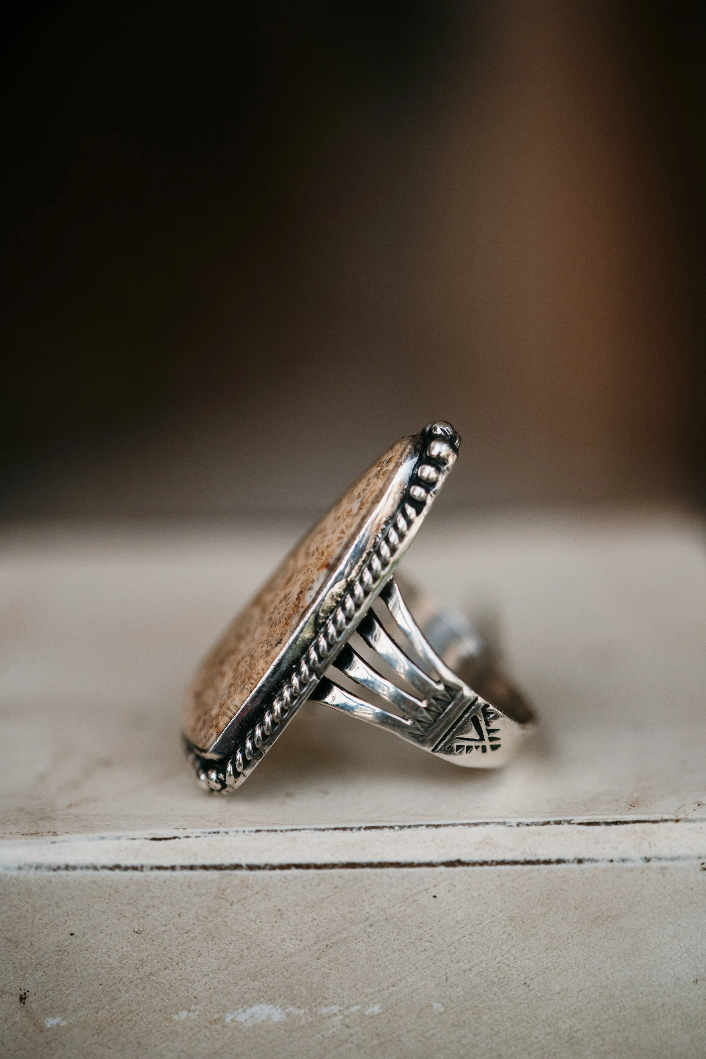 Reba Ring | Fossilized Coral sold by Goldie Lew product image thumbnail 2