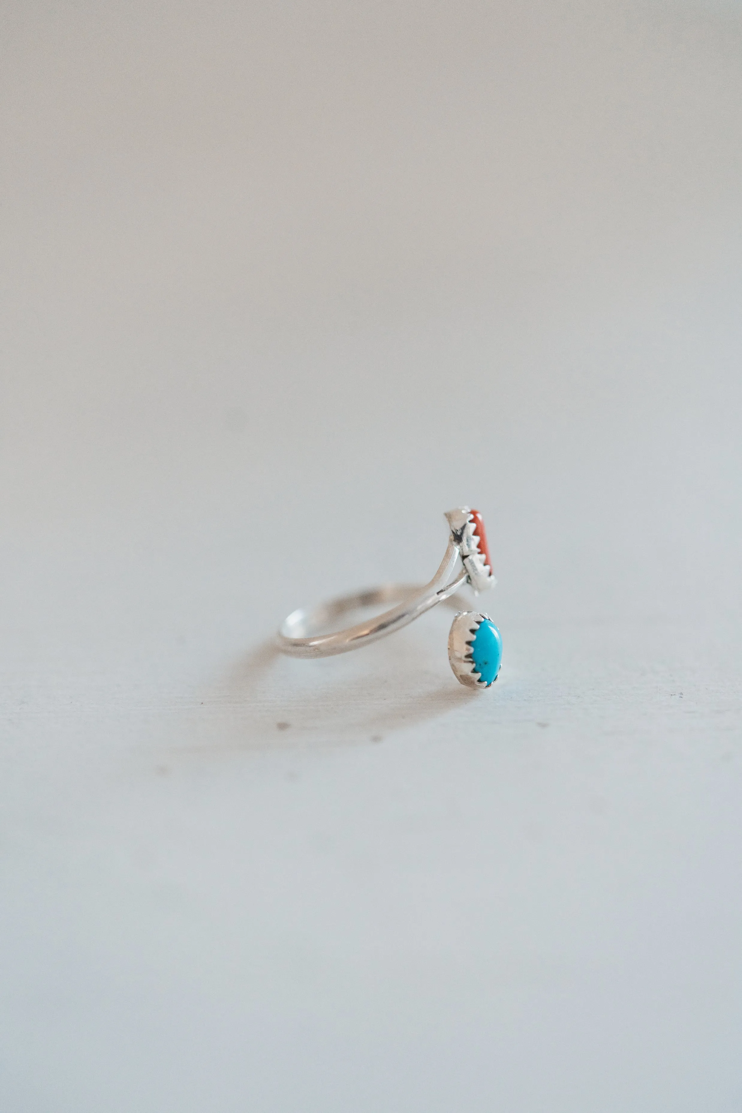 Double Rosie Ring | Turquoise + Red sold by Goldie Lew product image thumbnail 4
