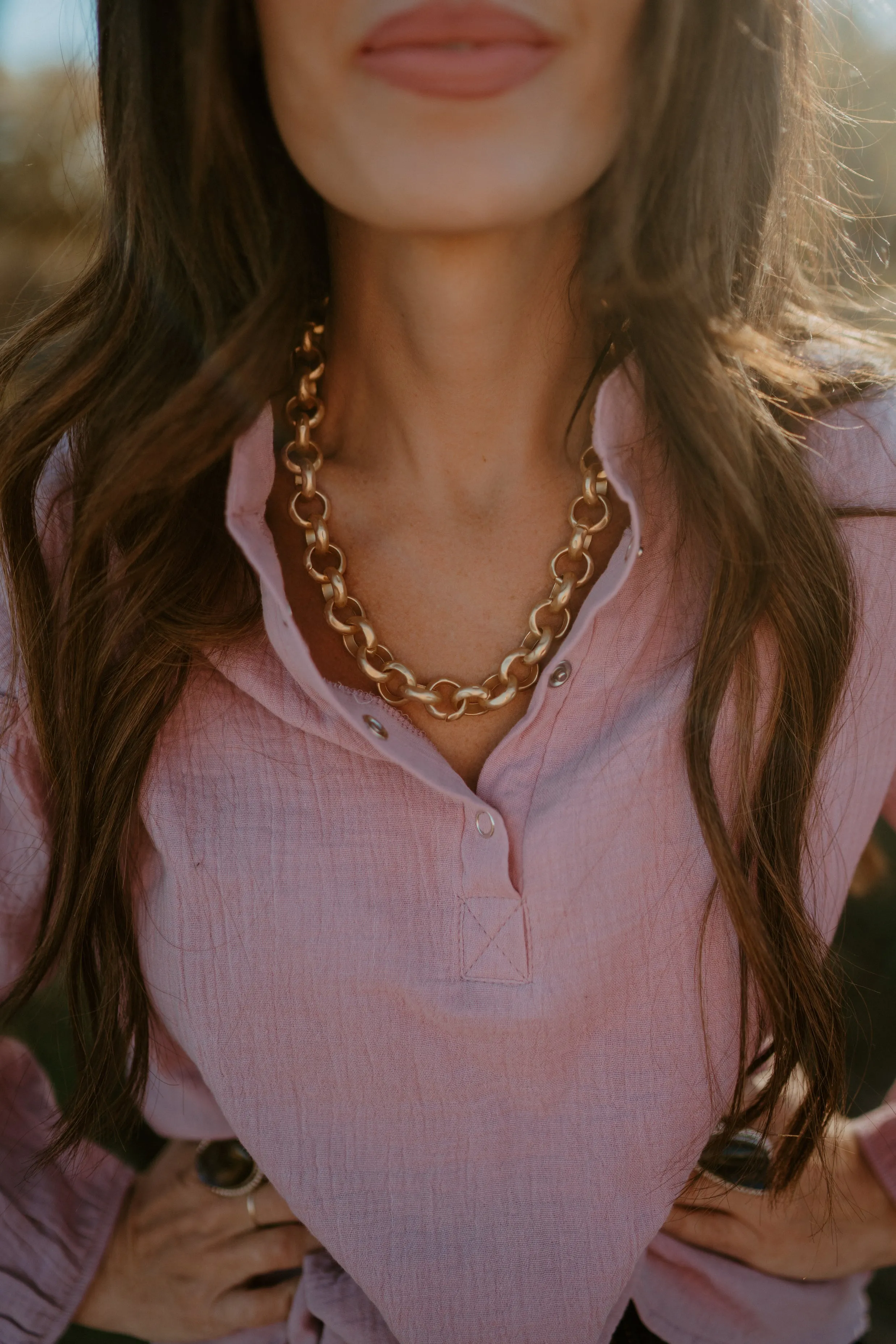 Chunky Gold Necklace #3 sold by Goldie Lew product image thumbnail 2